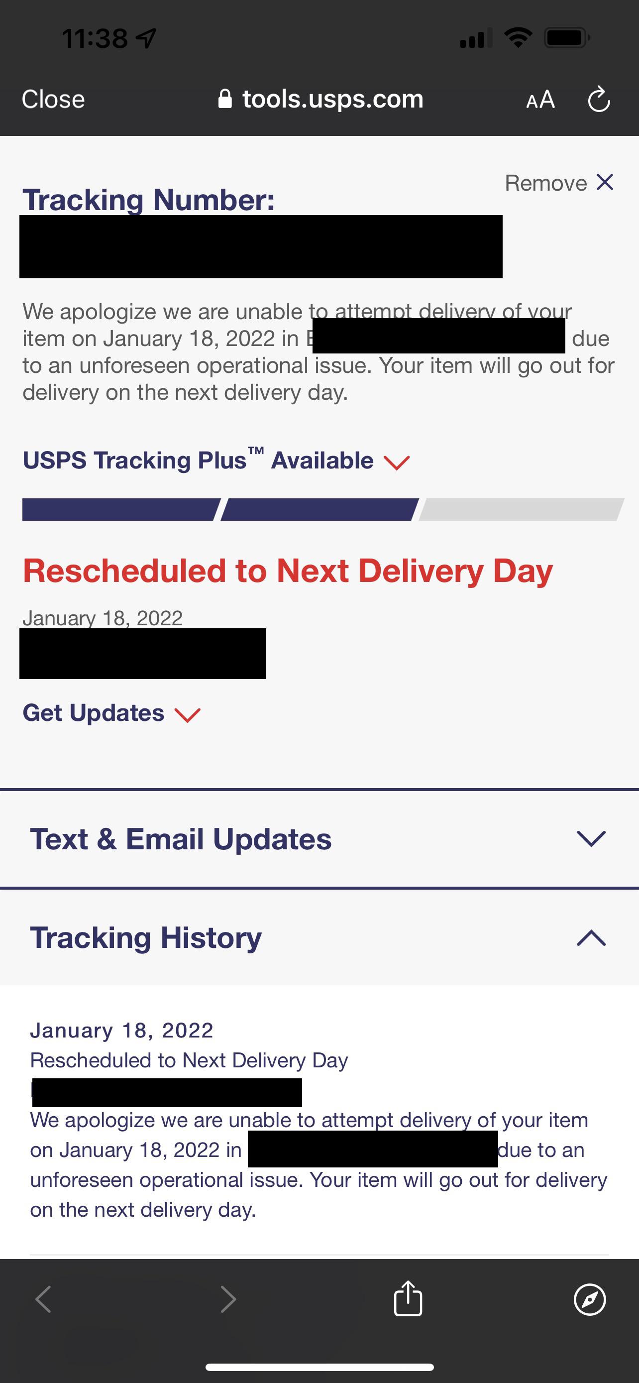 No update or attempted redelivery since the 18th. Should I file a lost