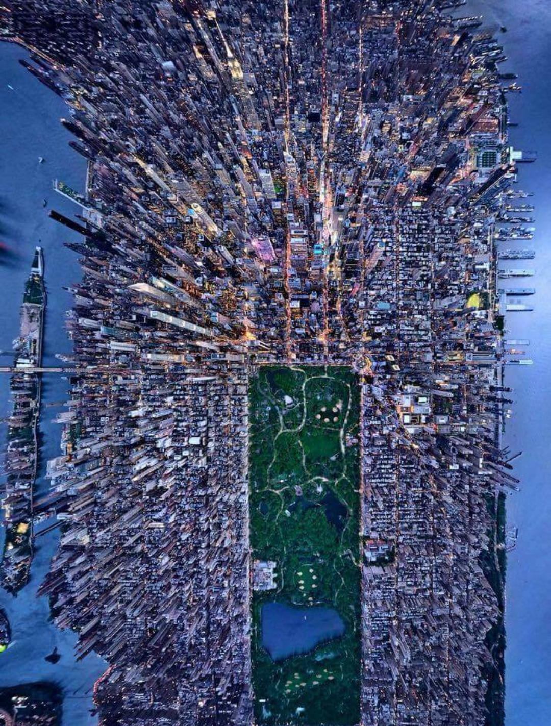 Aerial view of Manhattan, New York City. Photo/Andrew Griffiths r