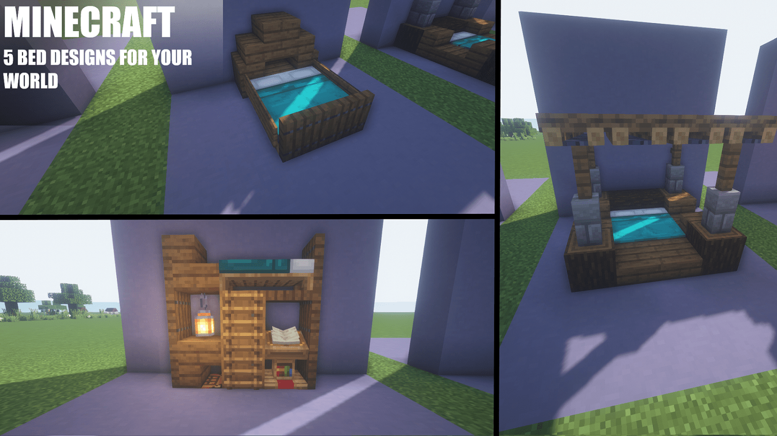 Today i teach you some simple Minecraft bed designs r/Minecraftbuilds