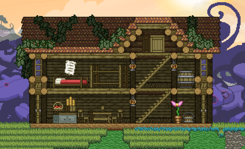 Small wood house r/starbound