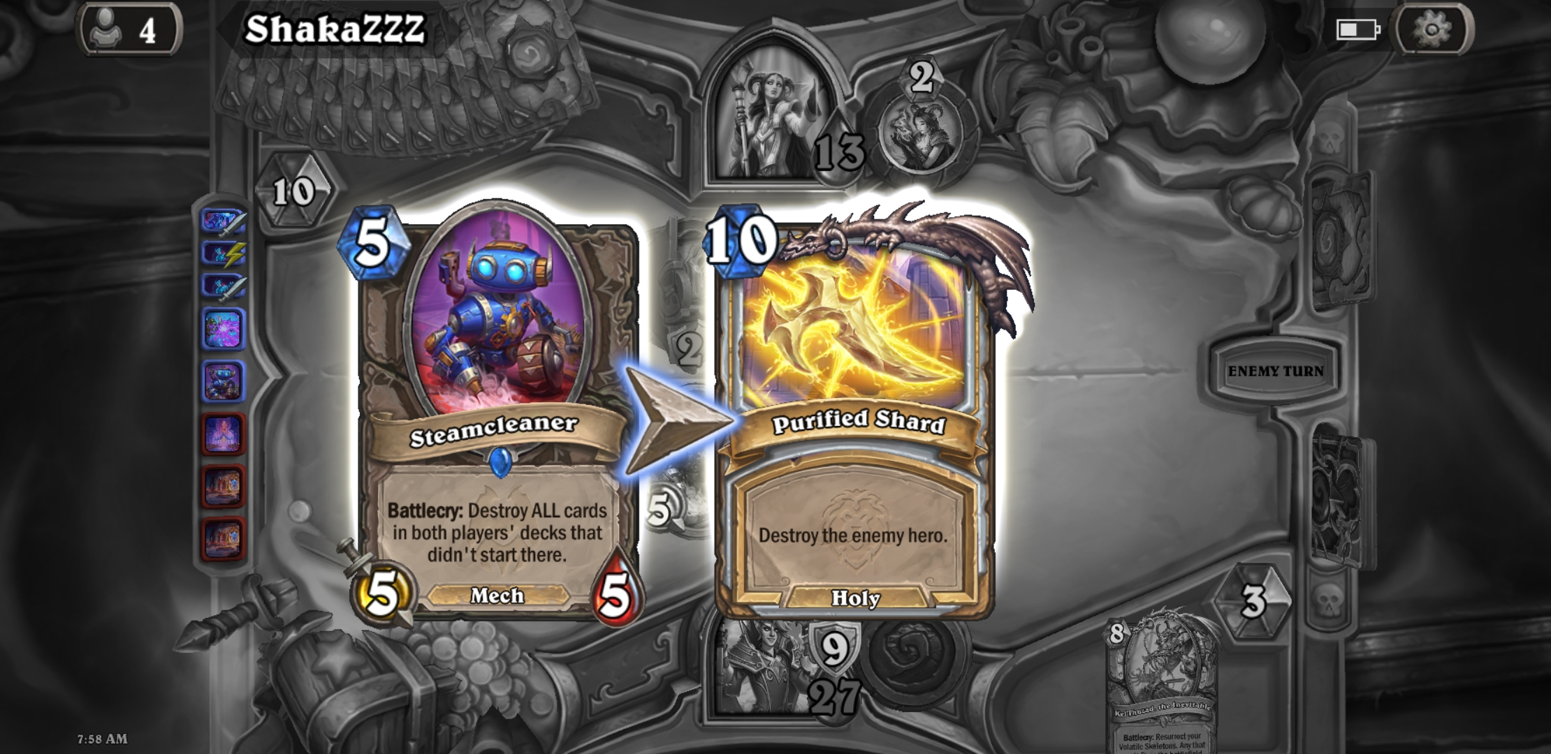 "Steam cleaner is a terrible card" they said as a 14 turn quest game