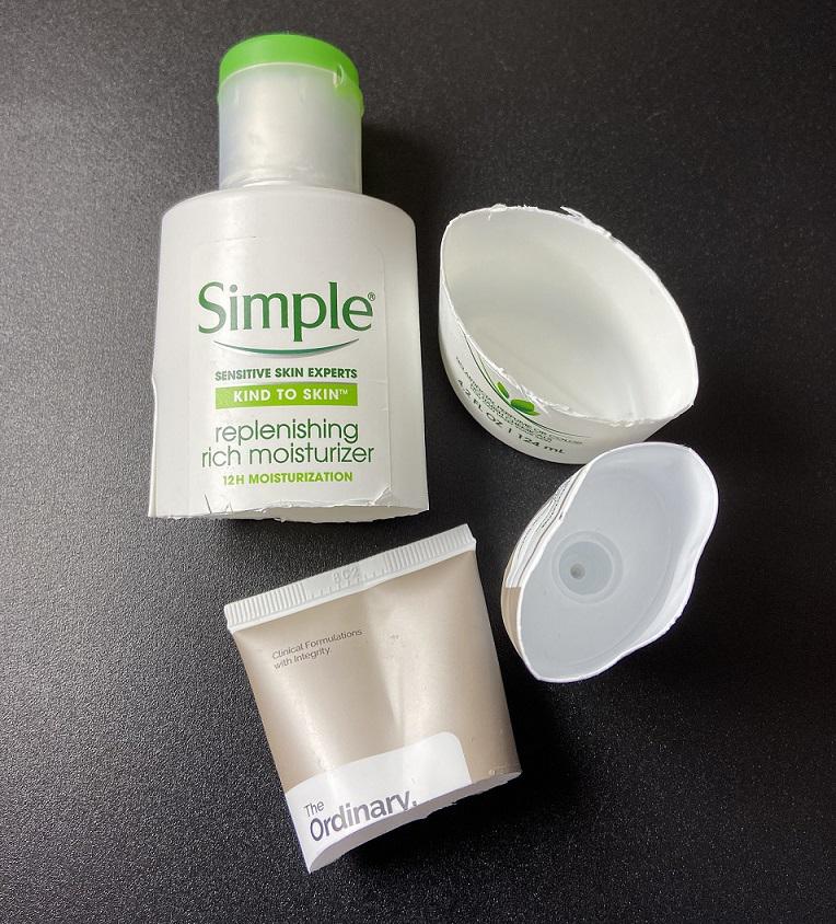 Finished both of my moisturizers this weekend! Cut open to get all of