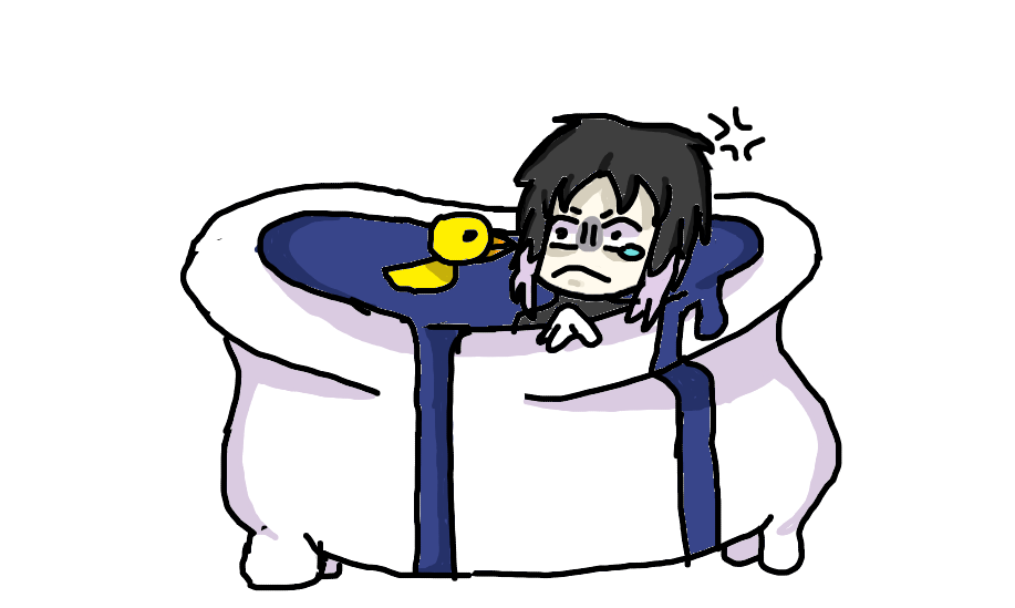 FINALLY! We put Akutagawa in the bathtub but, why does he look so sad