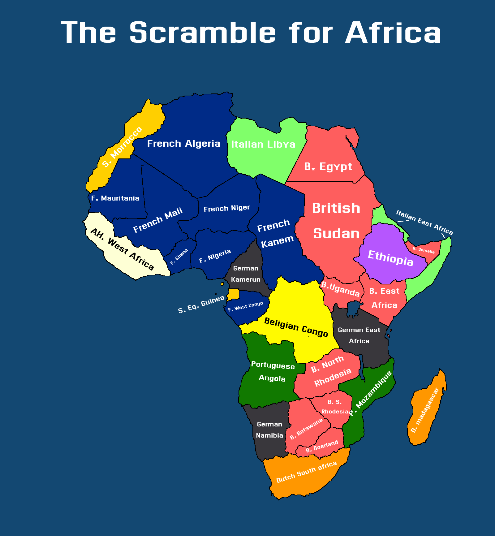 Alternate Scramble for Africa / Berlin Conference r/imaginarymaps