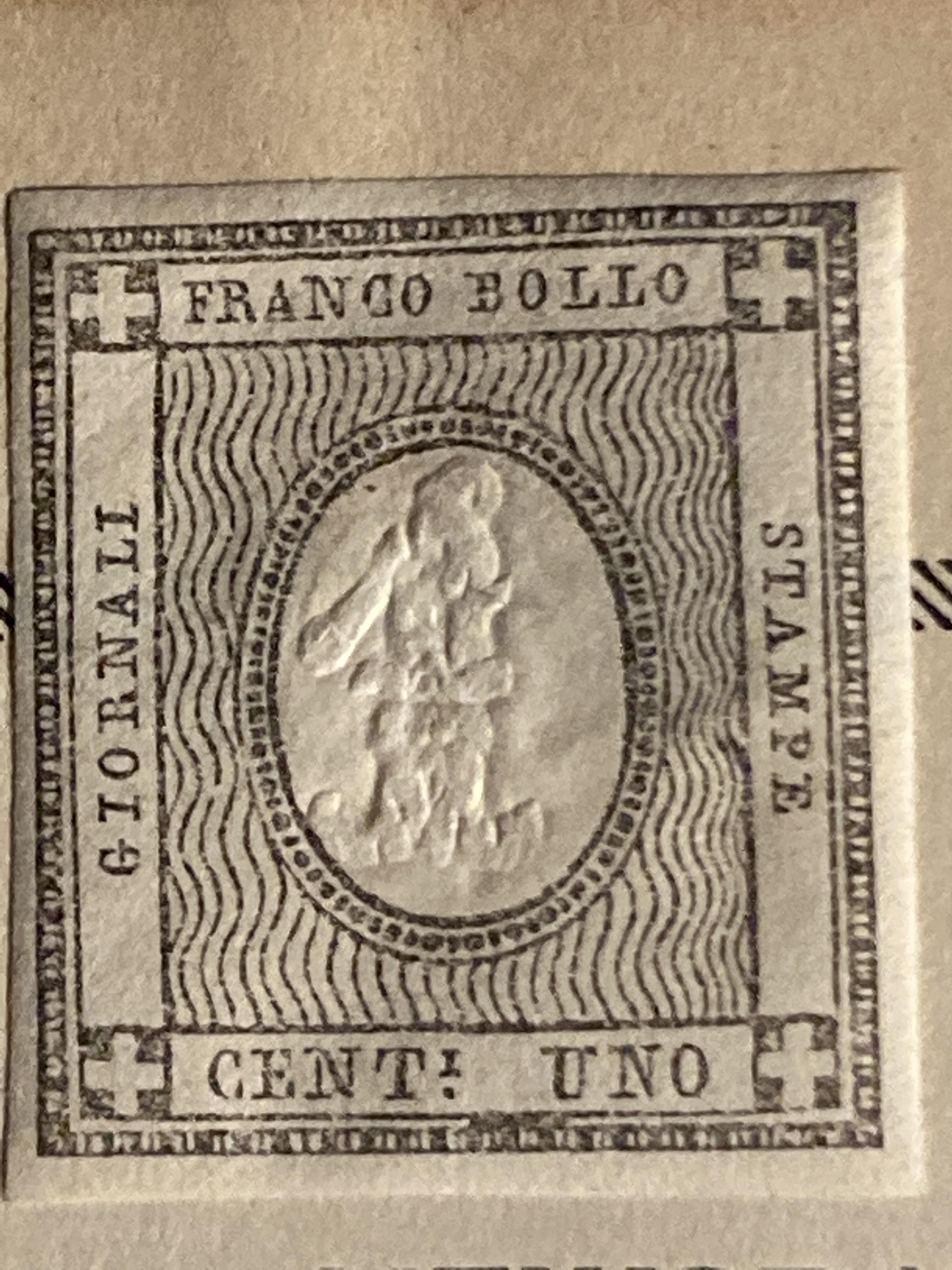 Love this one. Cool design embossed? Looks like an 1861 Sardinia. What