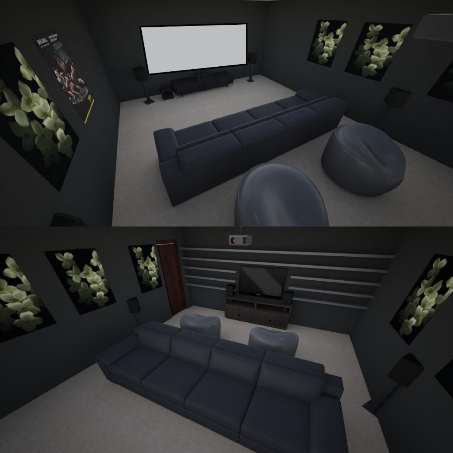 Thoughts on this layout for movie/game room? r/hometheater