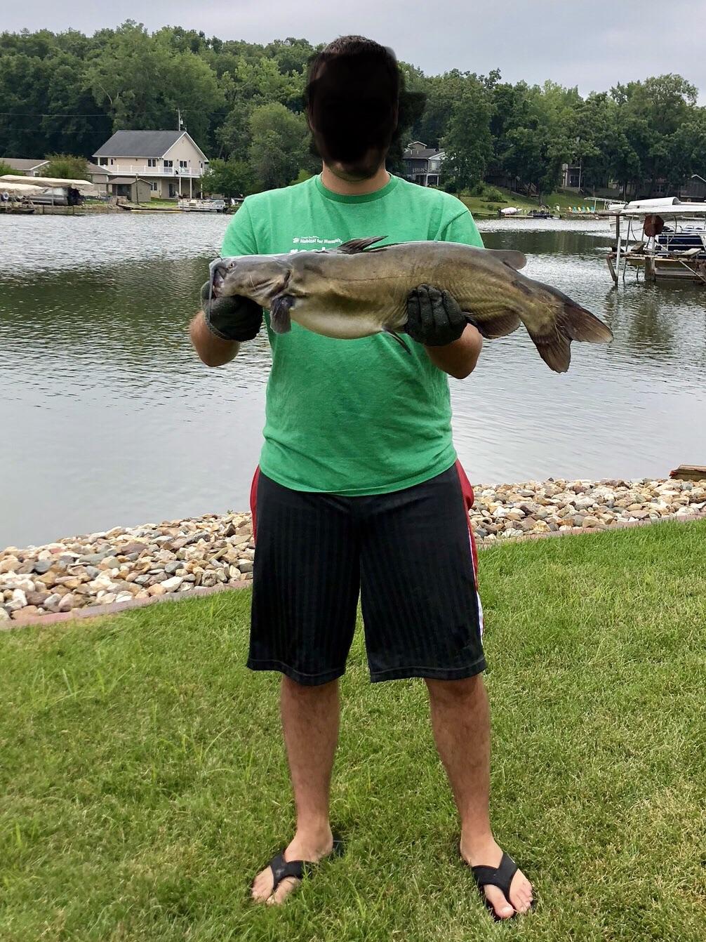 11lbs channel catfish using a sunfish and a light action rod= lots of