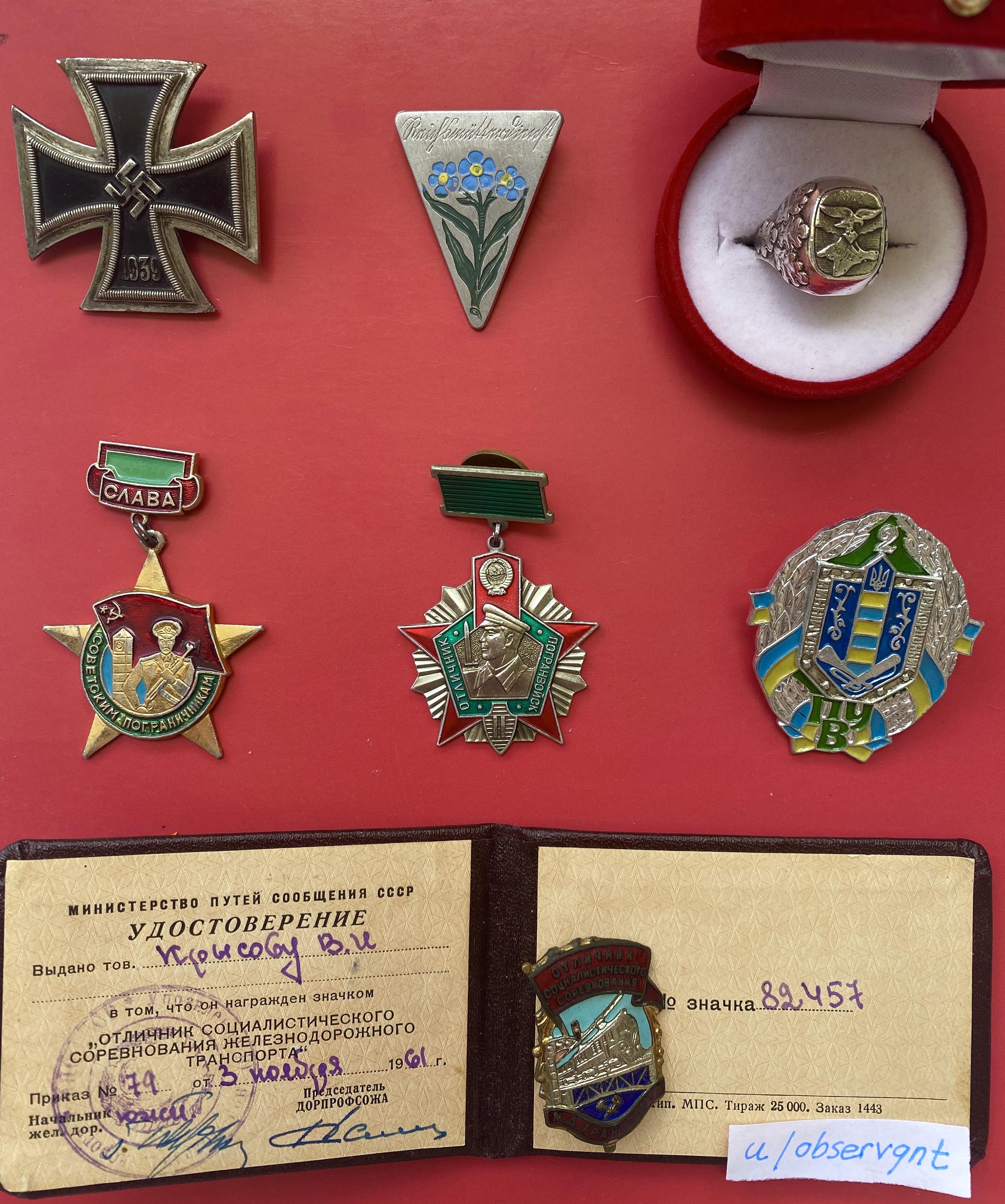 The German items are heavier and more classical while the Soviet ones