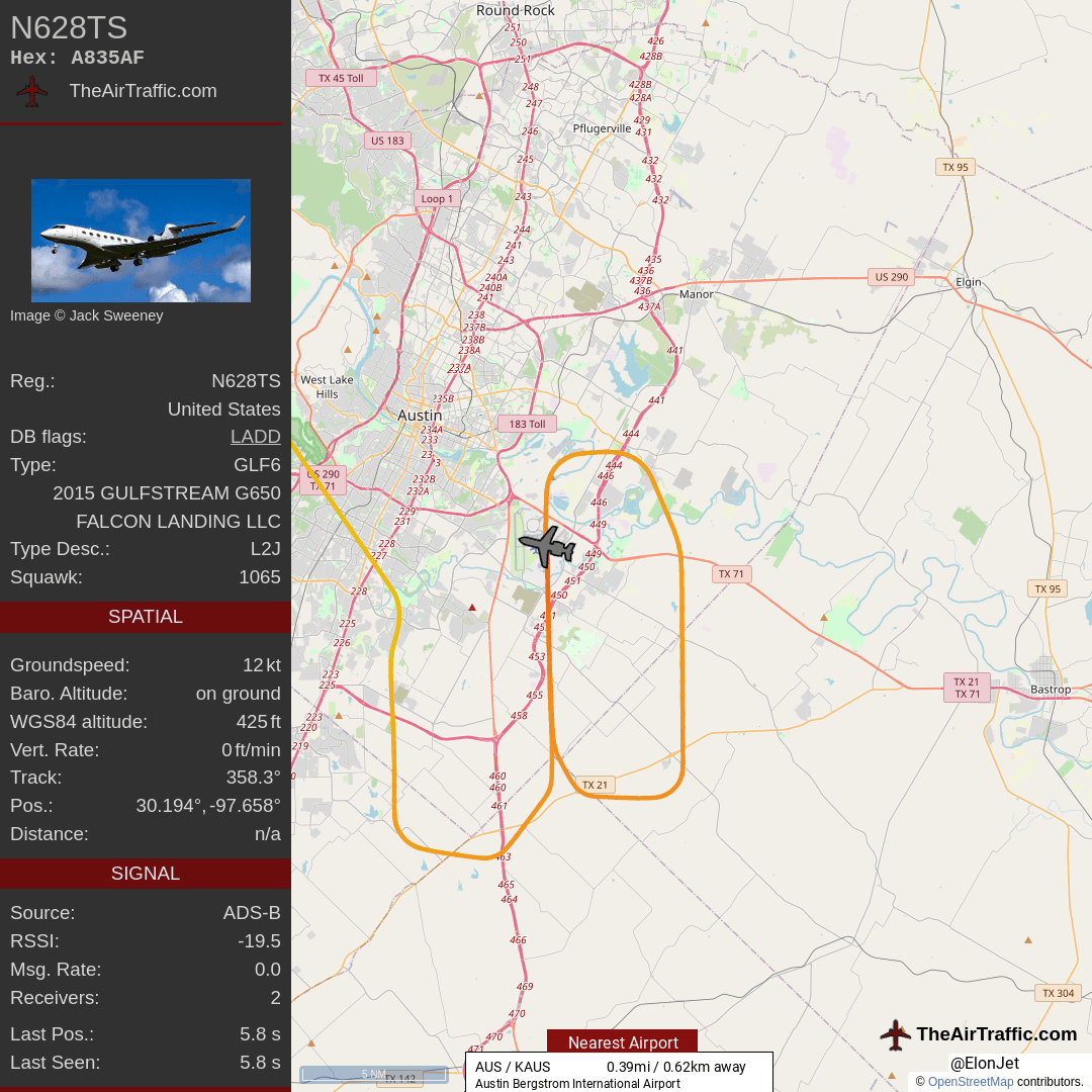 Took off from Los Angeles, California, US, at approx. 1103 am PT, 2023
