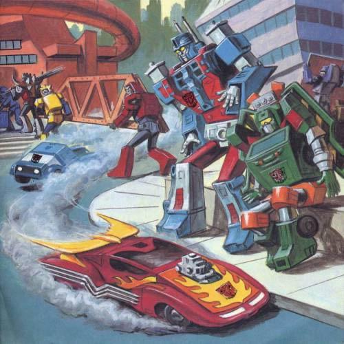 A vision of cars in 2015 from 1986. Transformers Big Looker Storybook
