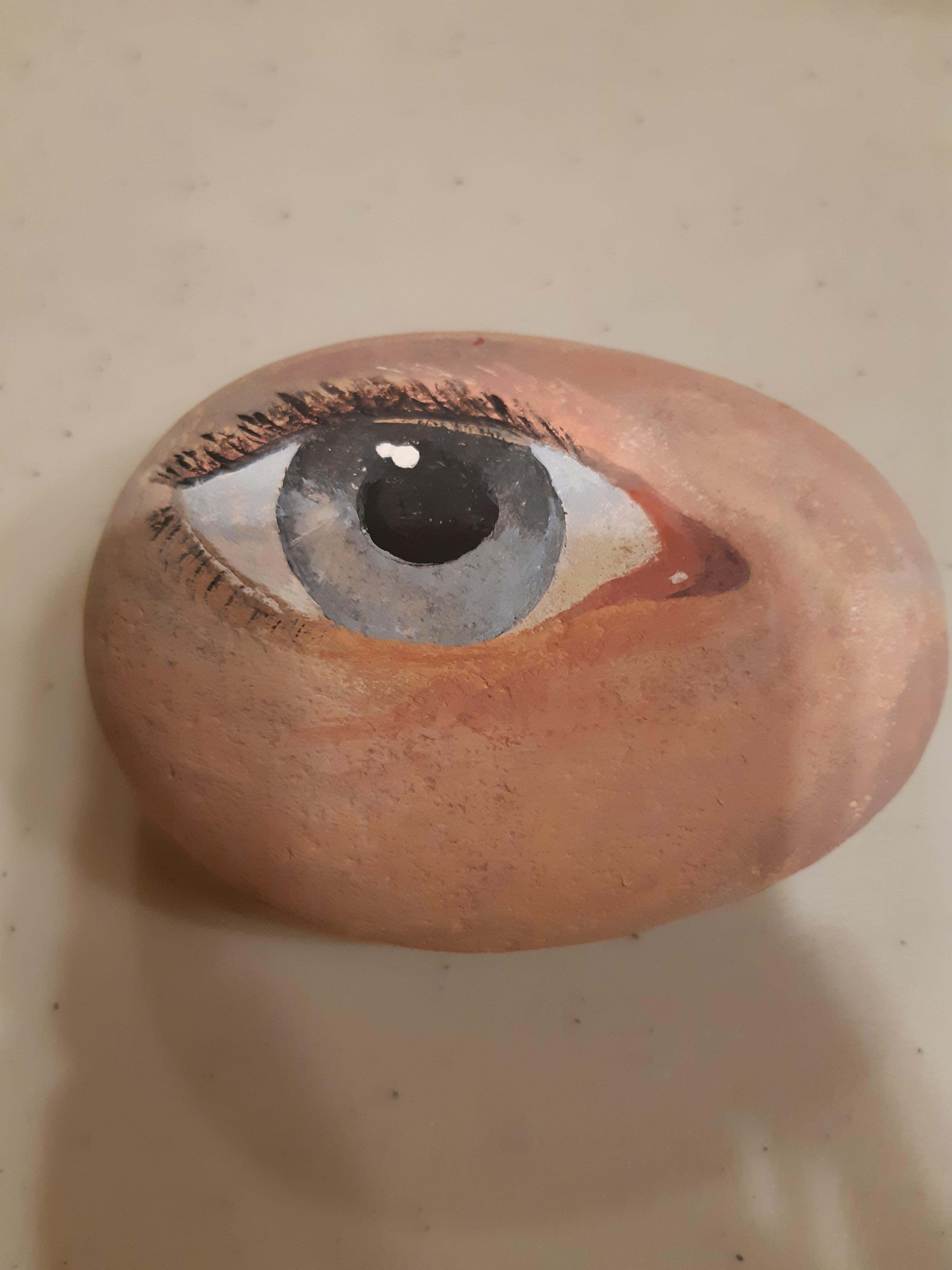 Saw an article about painting eyes on rocks and buying them in the