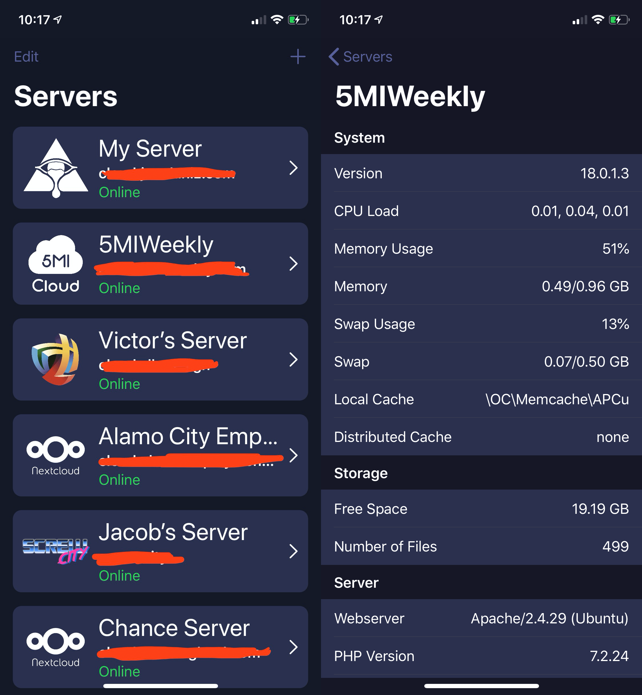 I built a simple app to monitor nextcloud server stats, looking for