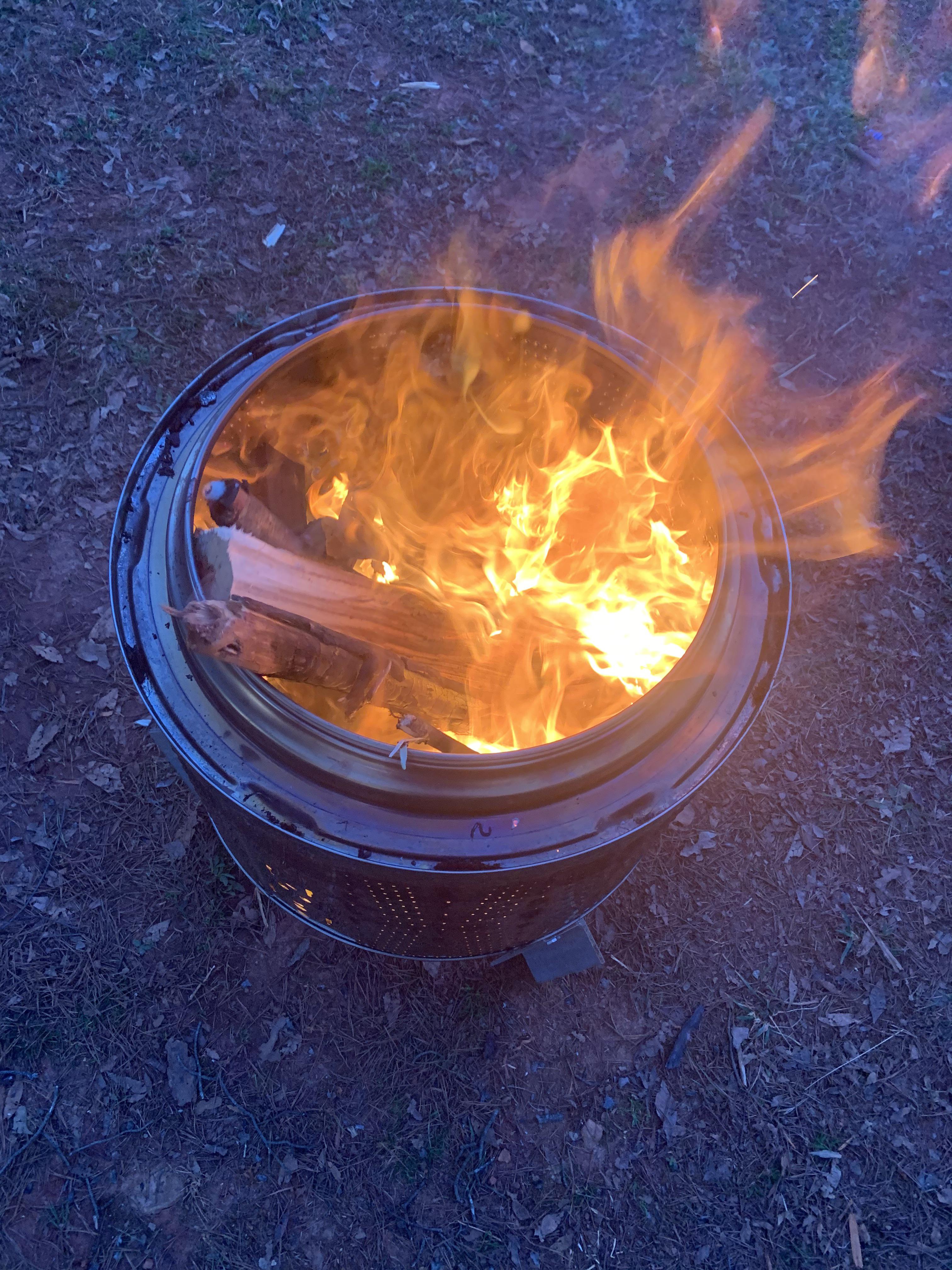 Washing machine drum fire pit. I’m sure we have seen tons of them but