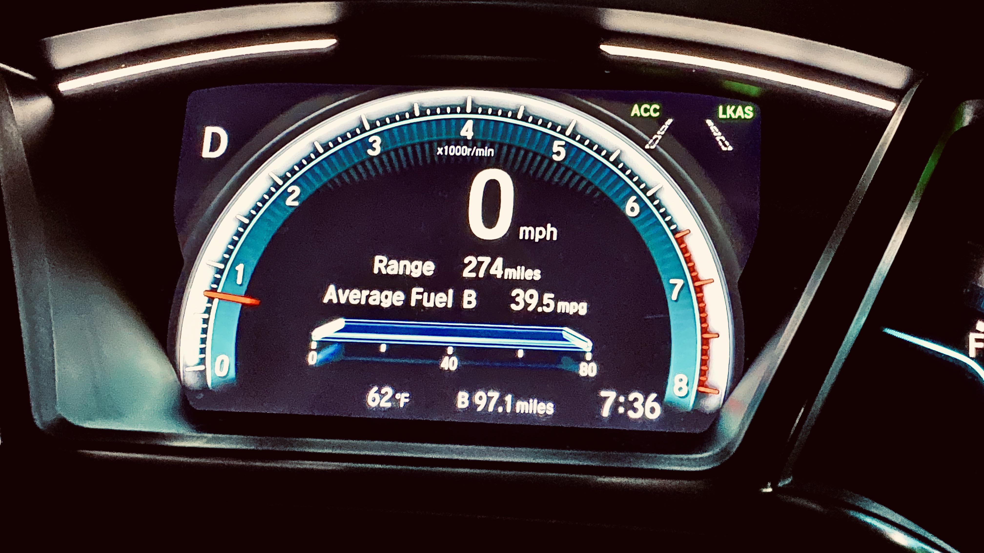 My new Civic gets some pretty awesome gas mileage... (2020 EX Hatchback