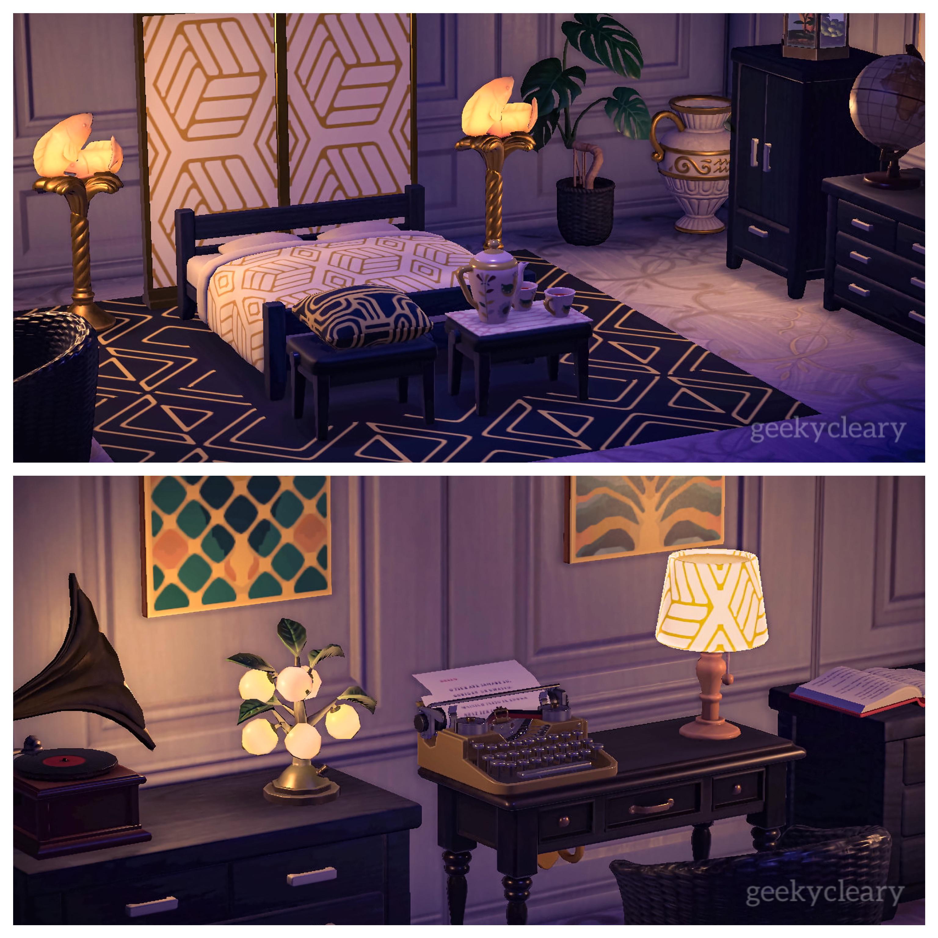Art Deco bedroom design in Animal Crossing r/gaming