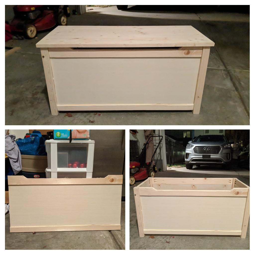 Toy chest for my son's 2nd Christmas r/woodworking
