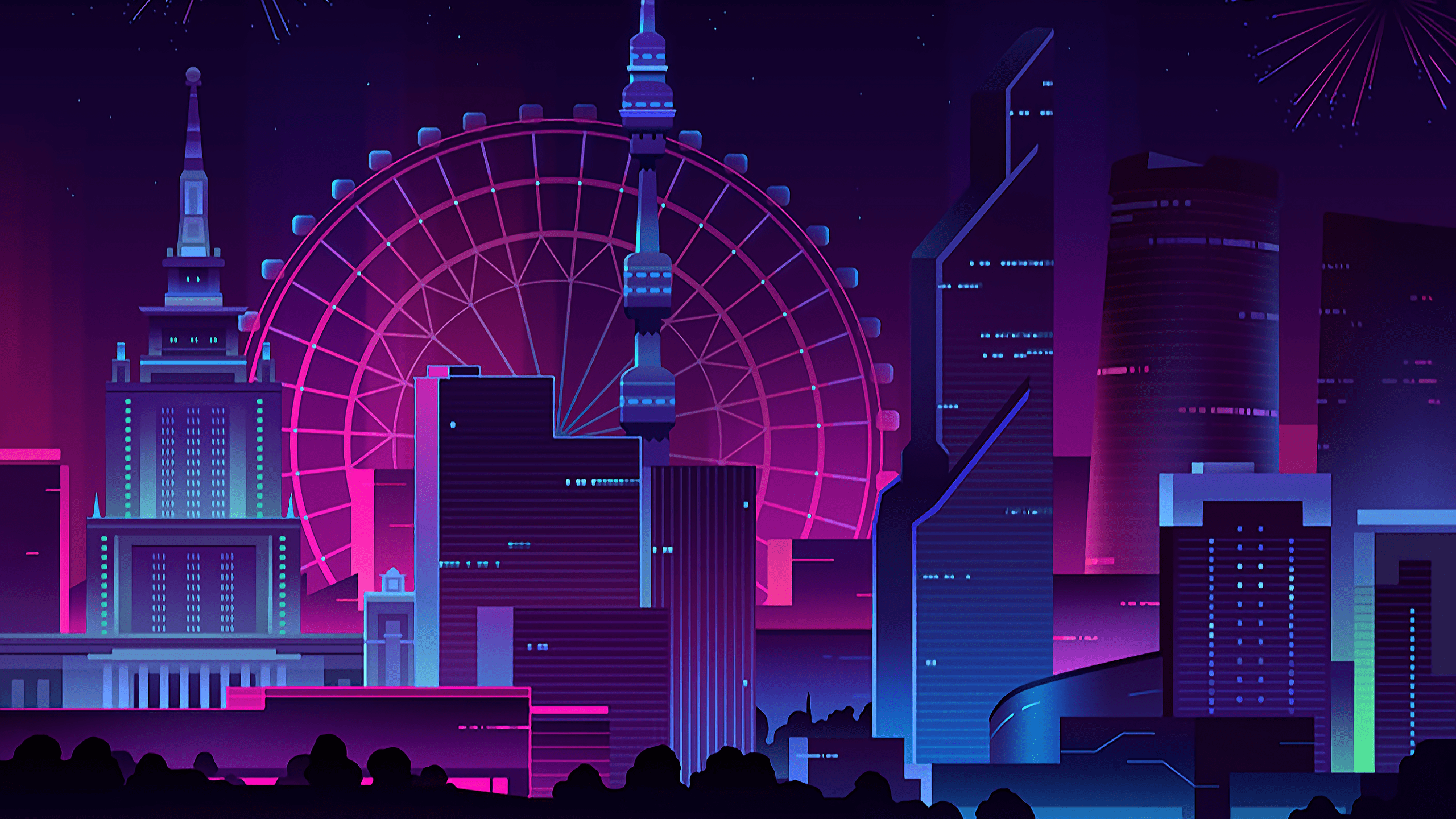 Neon City [2560*1440] gogambar