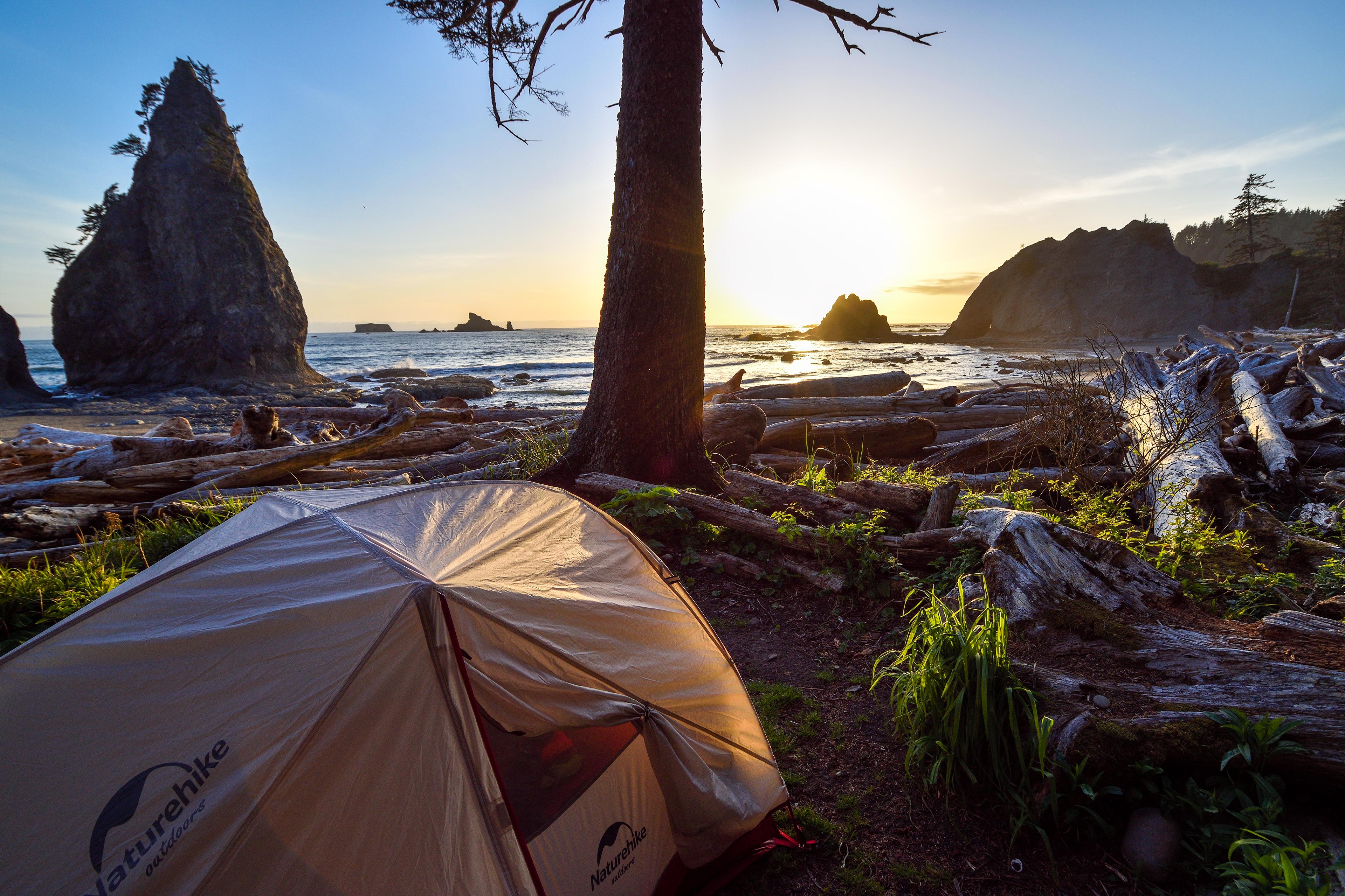 Some camping along the north coast in Olympic National Park. r