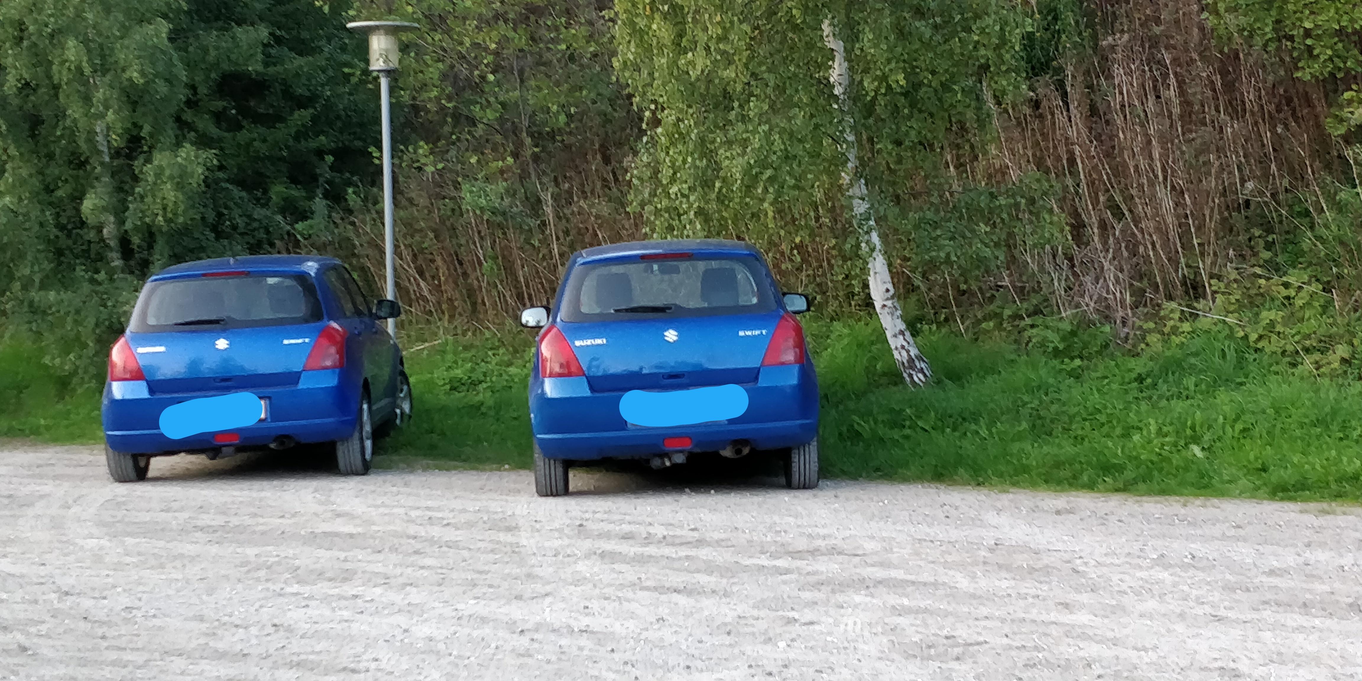 Two exactly same cars parked next to each other r/mildlyinteresting