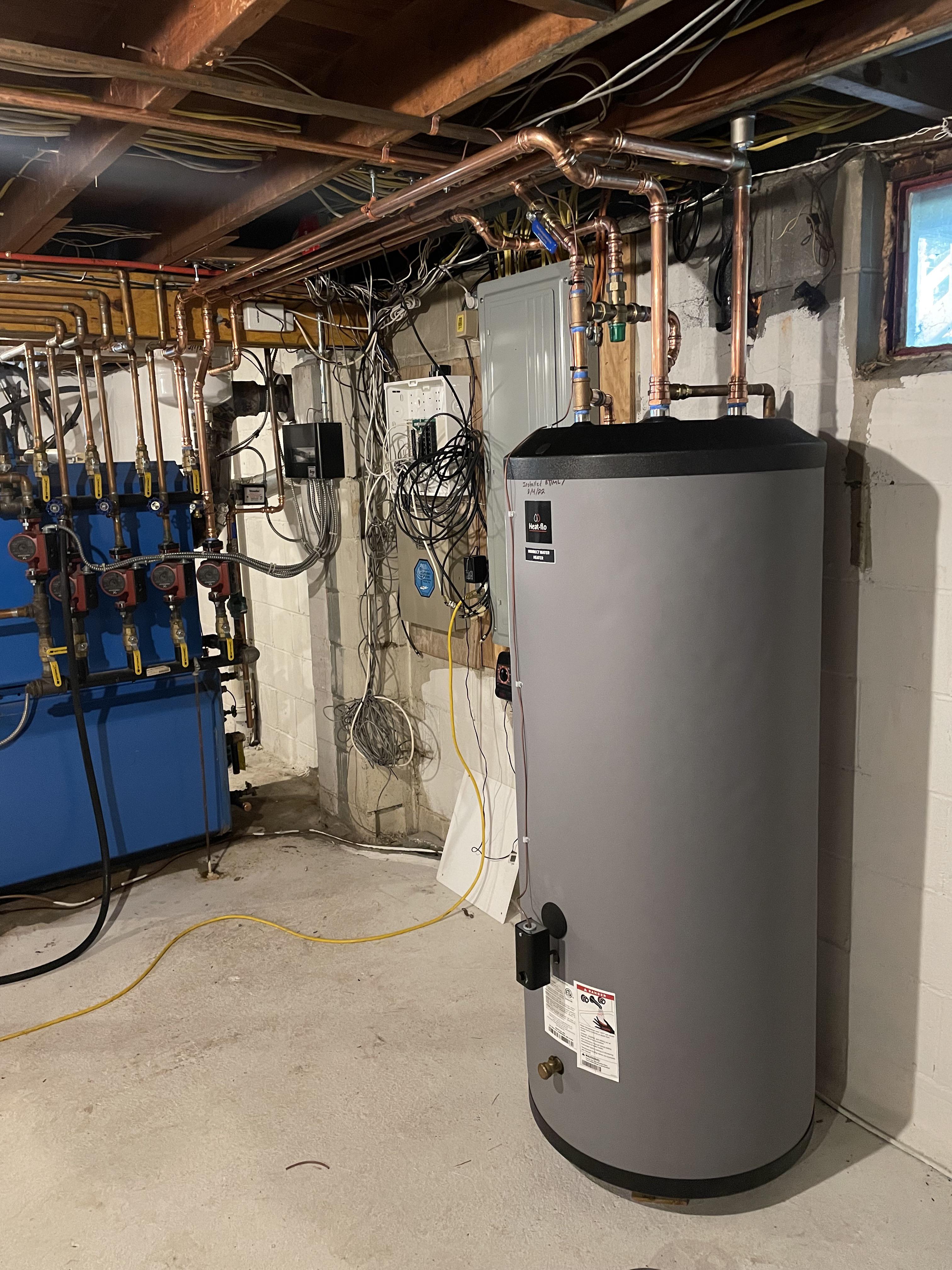 Installed this 60 gallon indirect hot water heater today. They