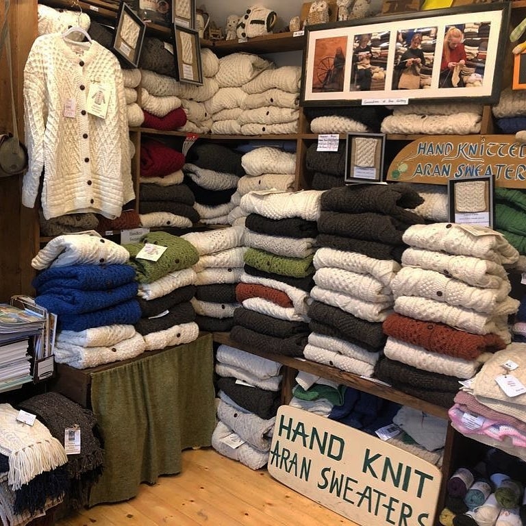 Hand knitted Aran Sweaters on the Aran Islands. (Pic Credit Aran