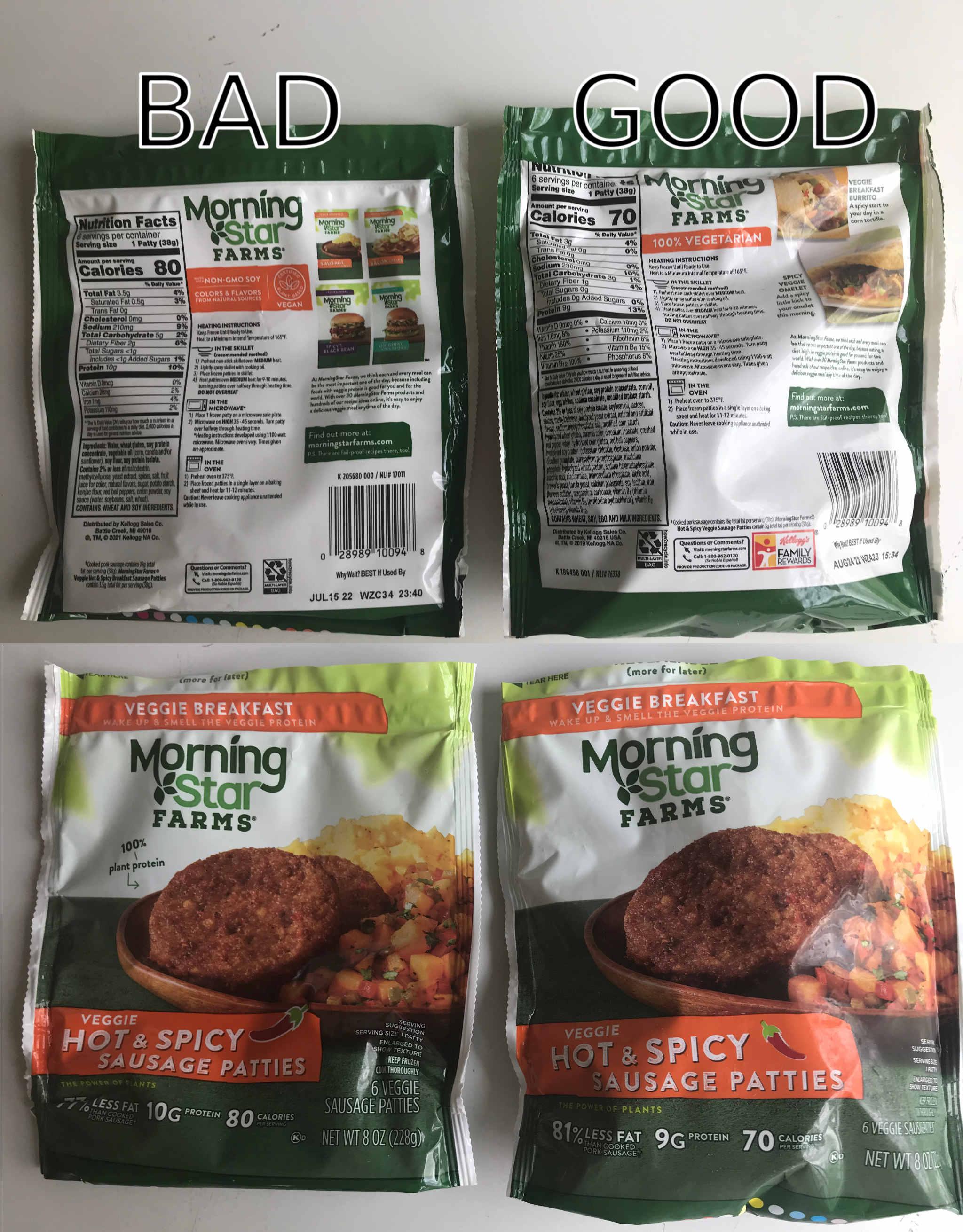 Morningstar Farms Soy Breakfast Sausage Ruined by going from Vegetarian