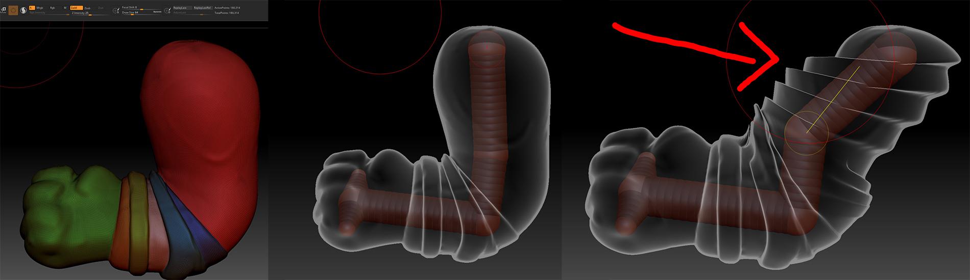 Zsphere rigging creating weird staircase geometry. How do I fix it? r