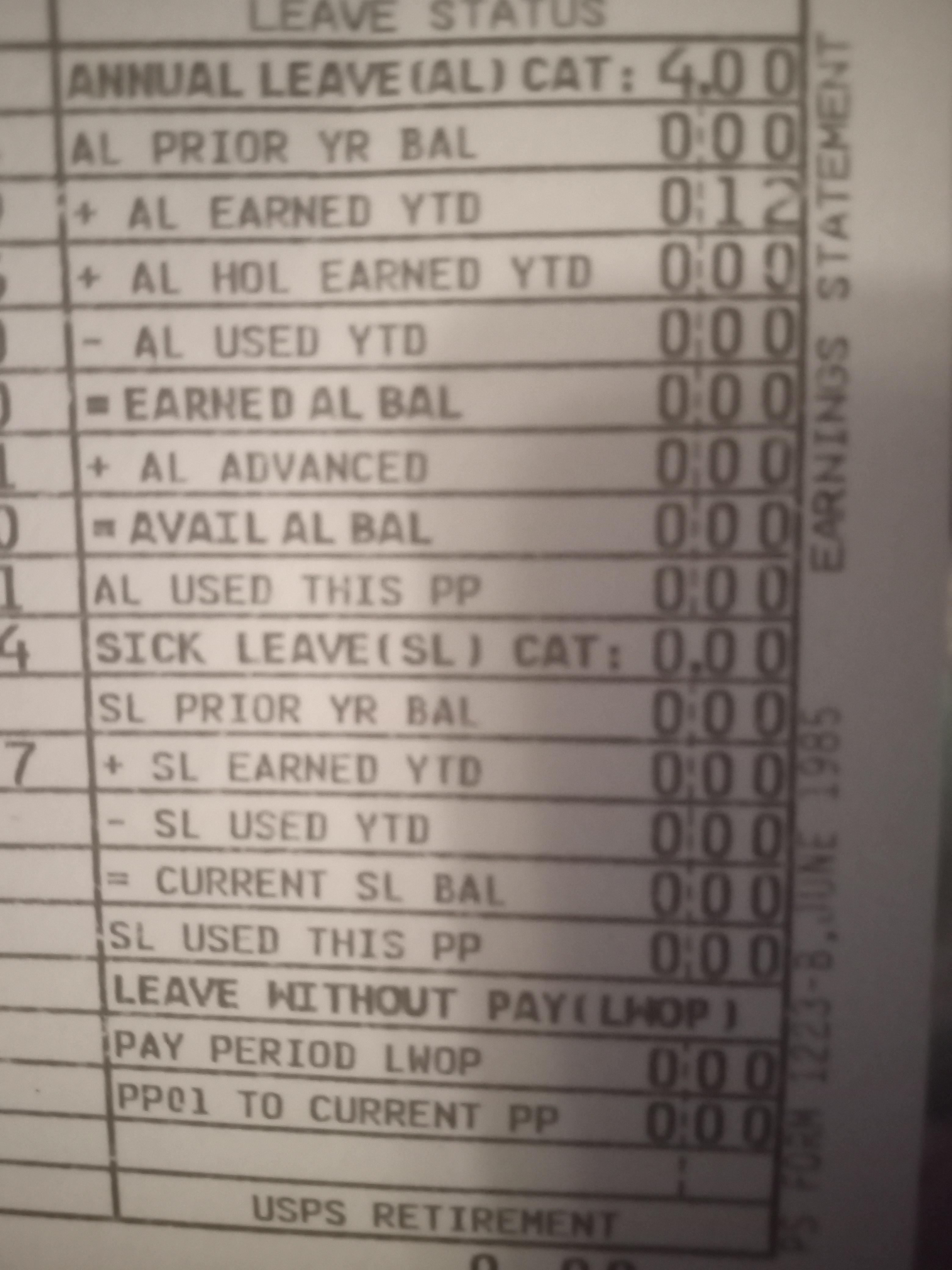 RCA 4.00 AL is this hours or days? r/USPS