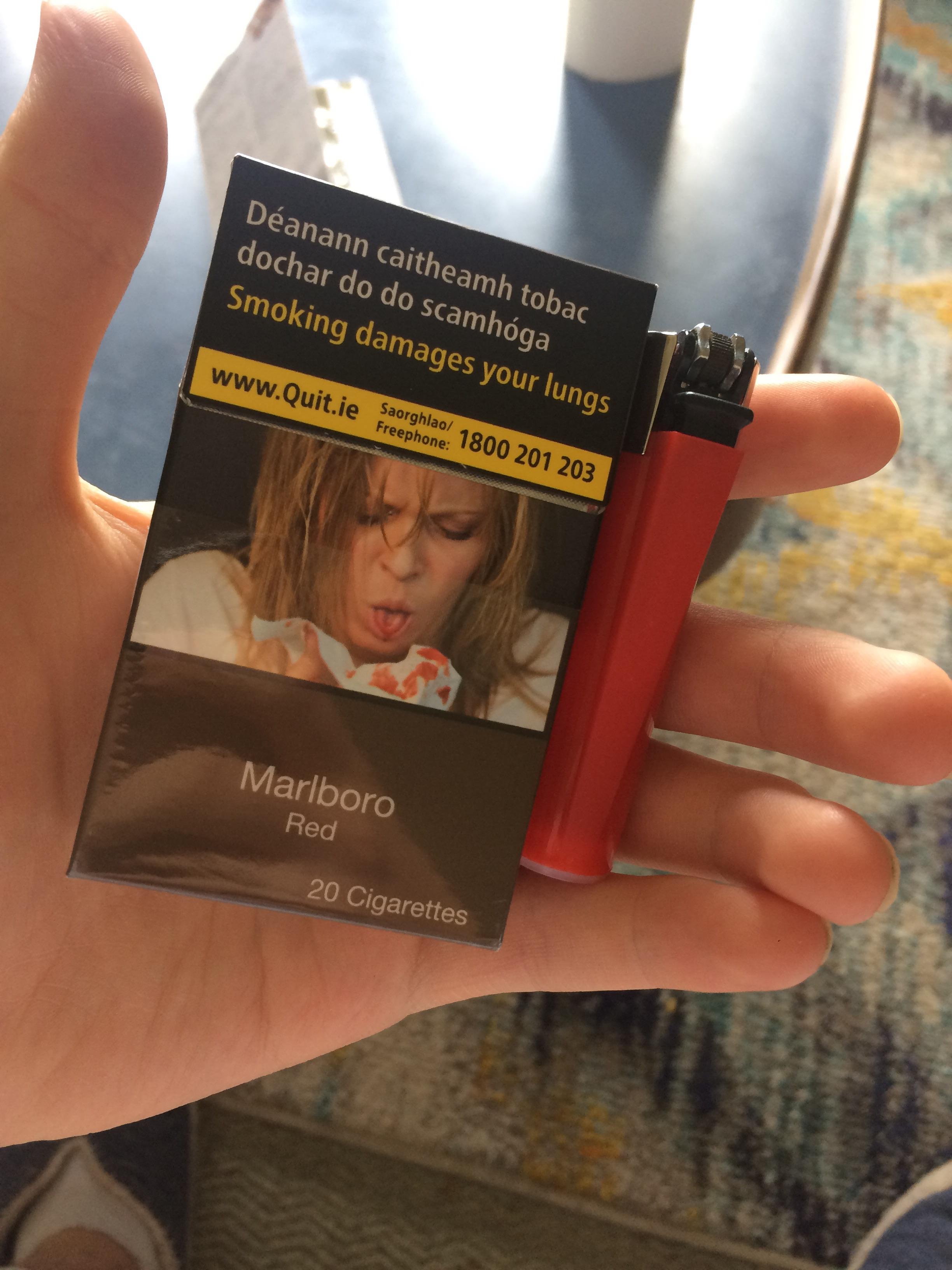 New person, new ad on my pack of cigs. r/Cigarettes