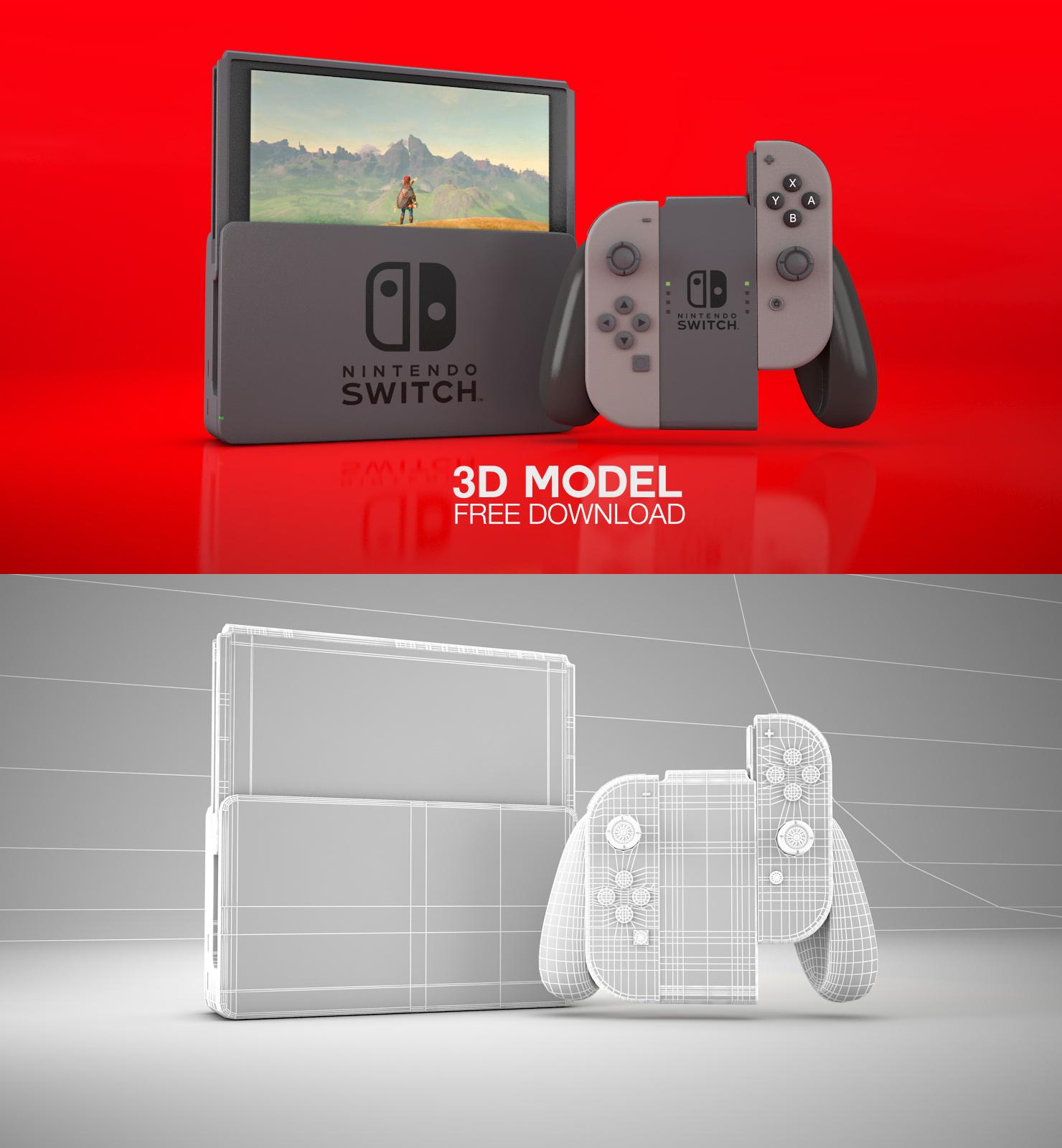 Nintendo Switch 3D Model 3DS Max Vray r/NintendoSwitch