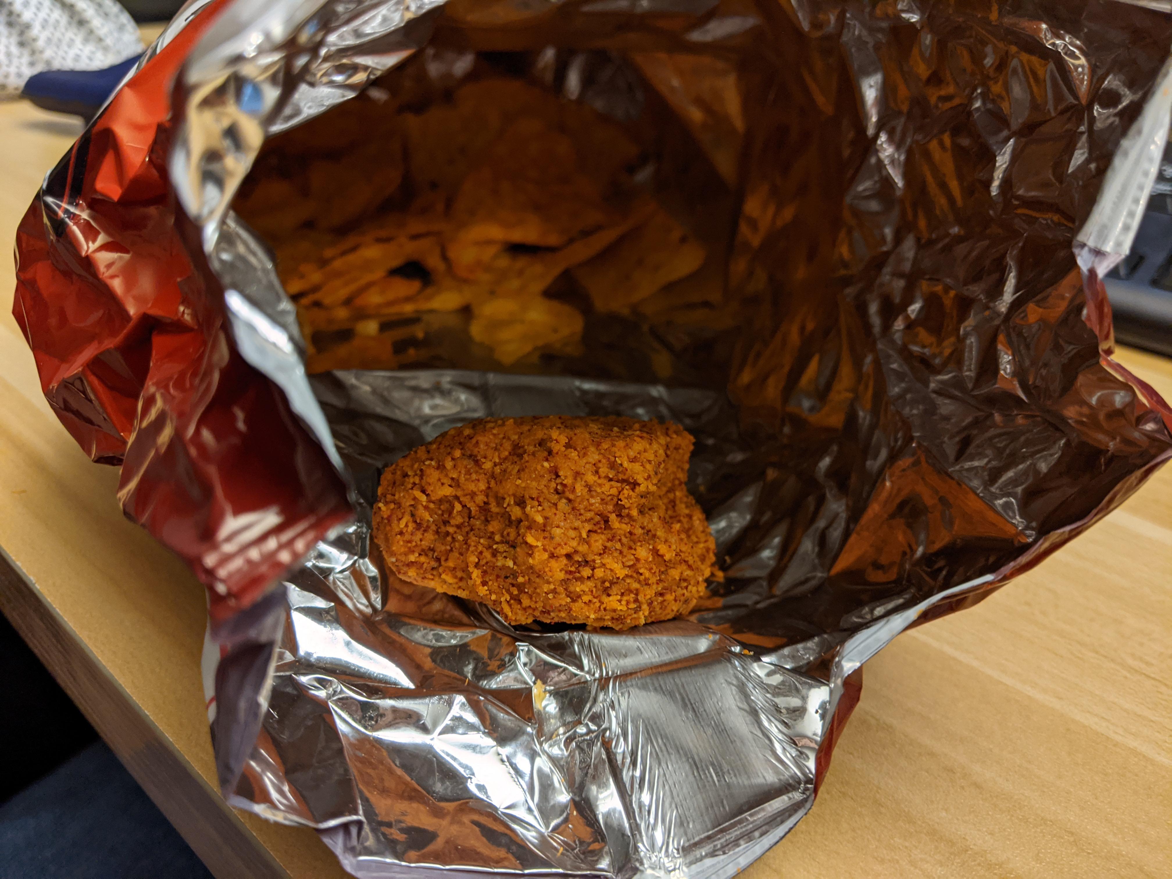 Solid Doritos Dust nugget r/mildlyinteresting