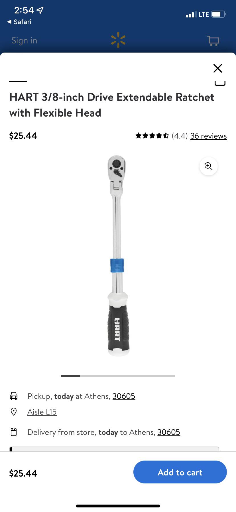 Extremely impressed by the Hart 3/8 in extendable flex head ratchet : r