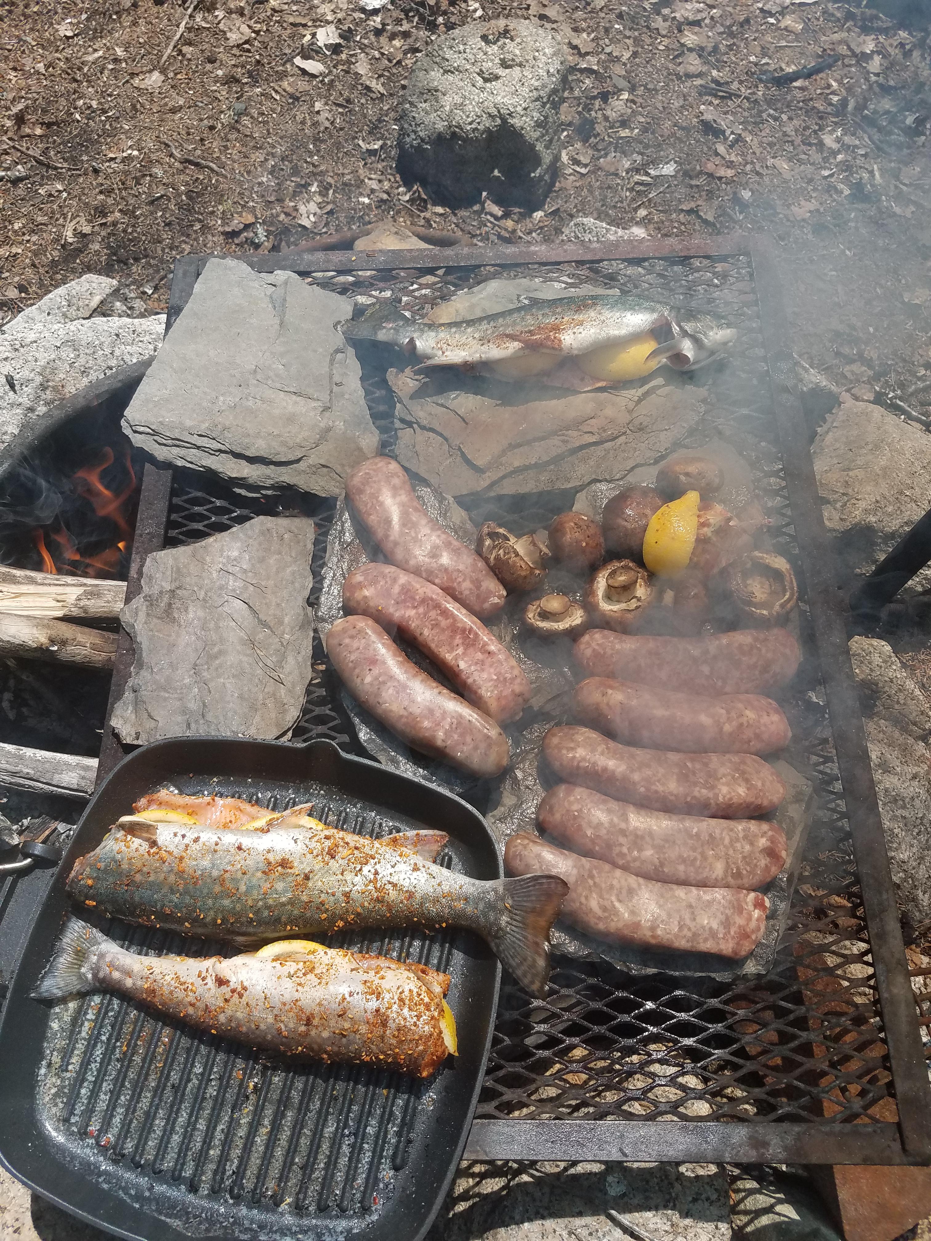 Trout fishing at rainbow lake in maine a few weeks ago. Some of the