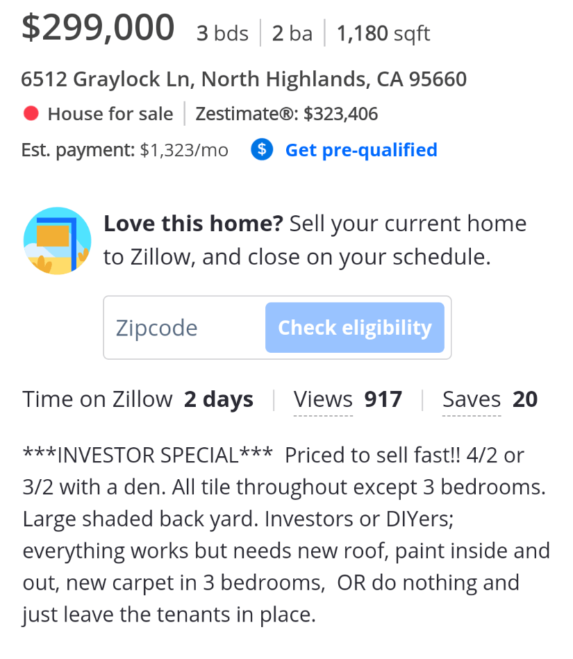 Buy my house! You'll need a roof and floors to make it liveable. OR DON