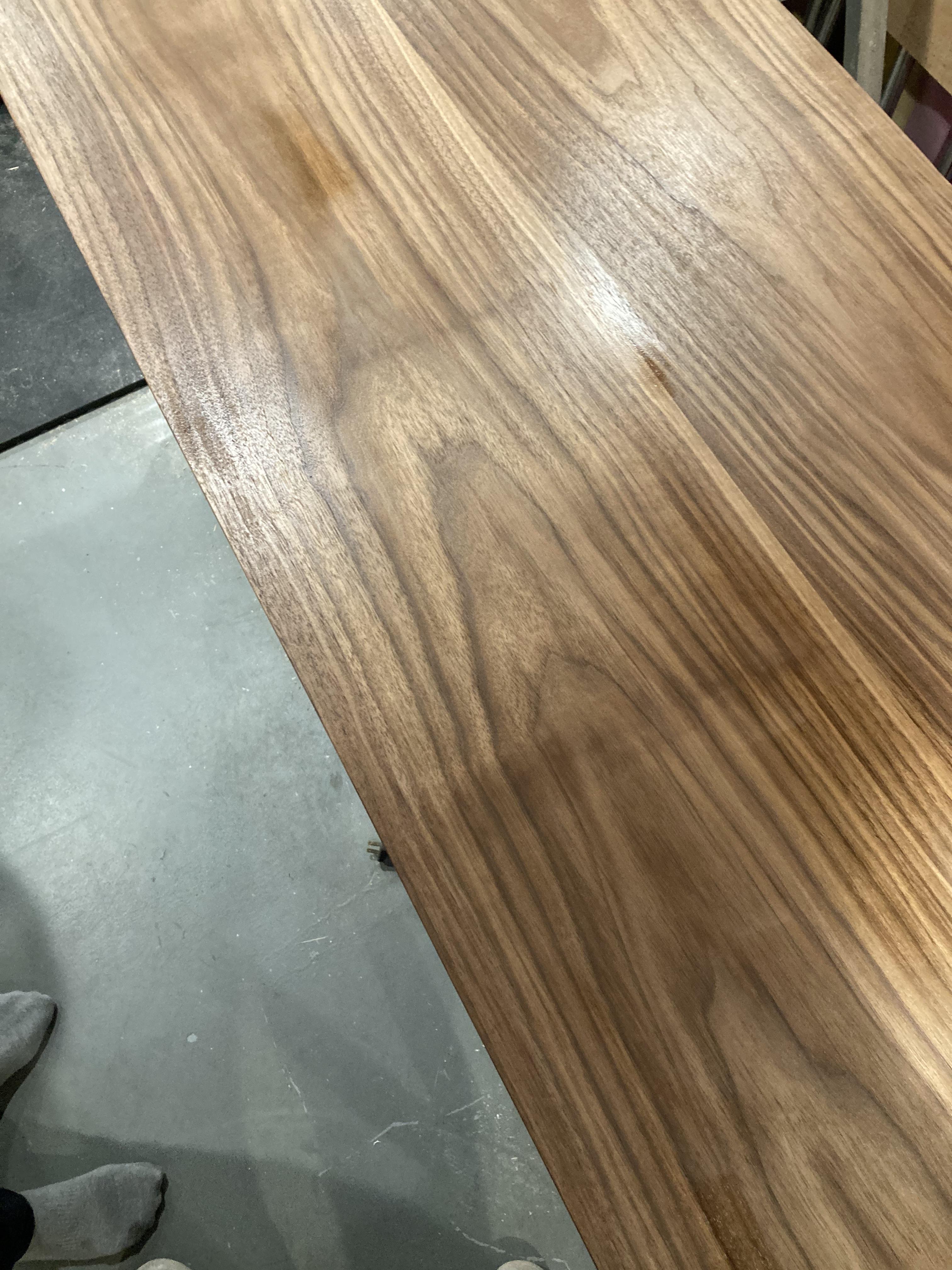 Dark lines across grain in walnut, what are they and can I get rid of