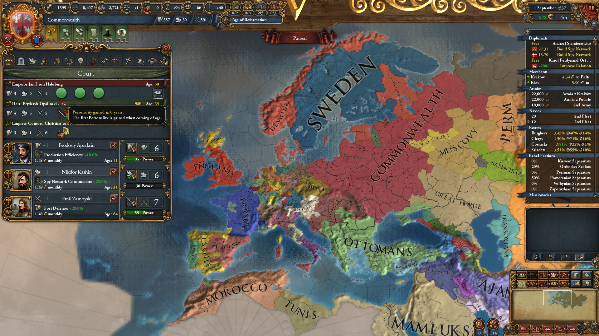 Can't get monarch trait r/eu4