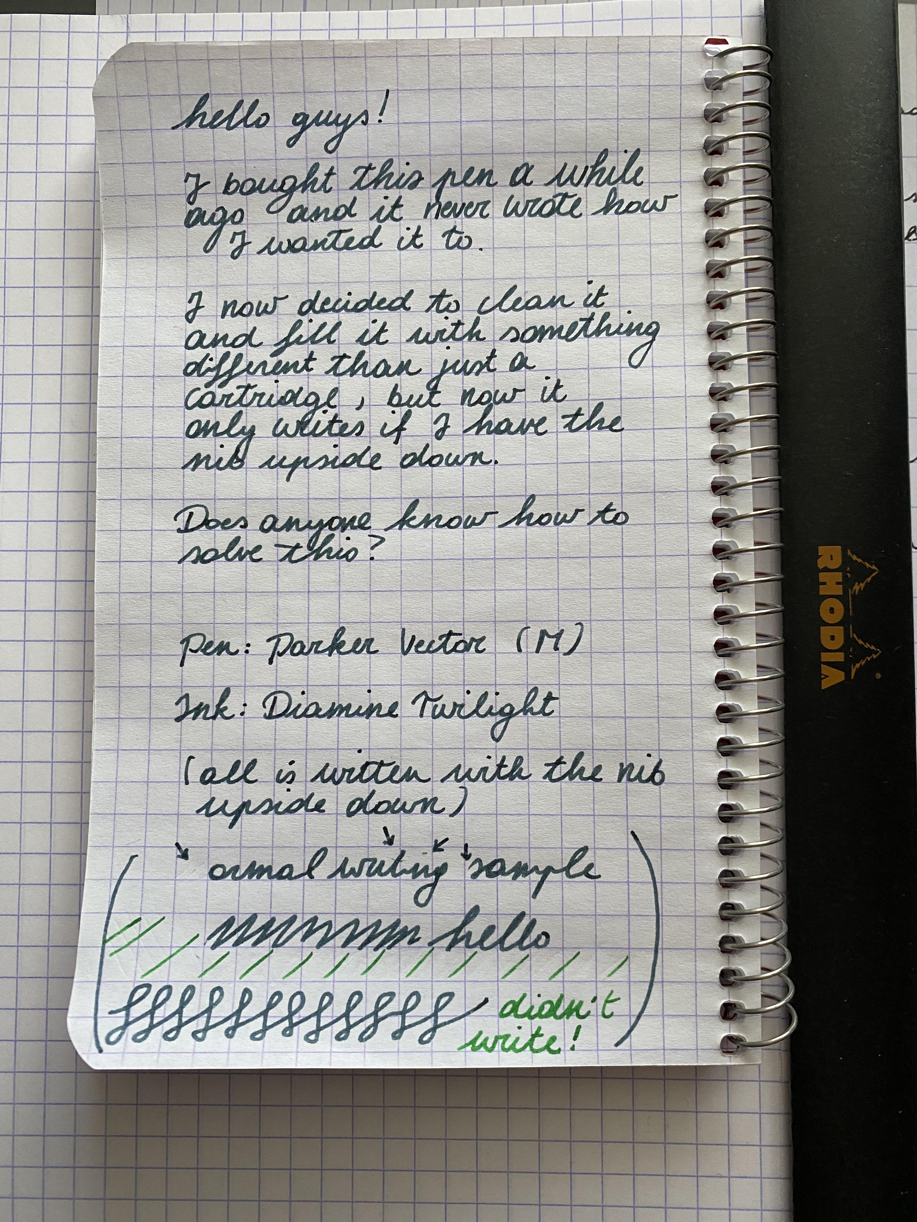 Pen not writing! Any tips? r/fountainpens