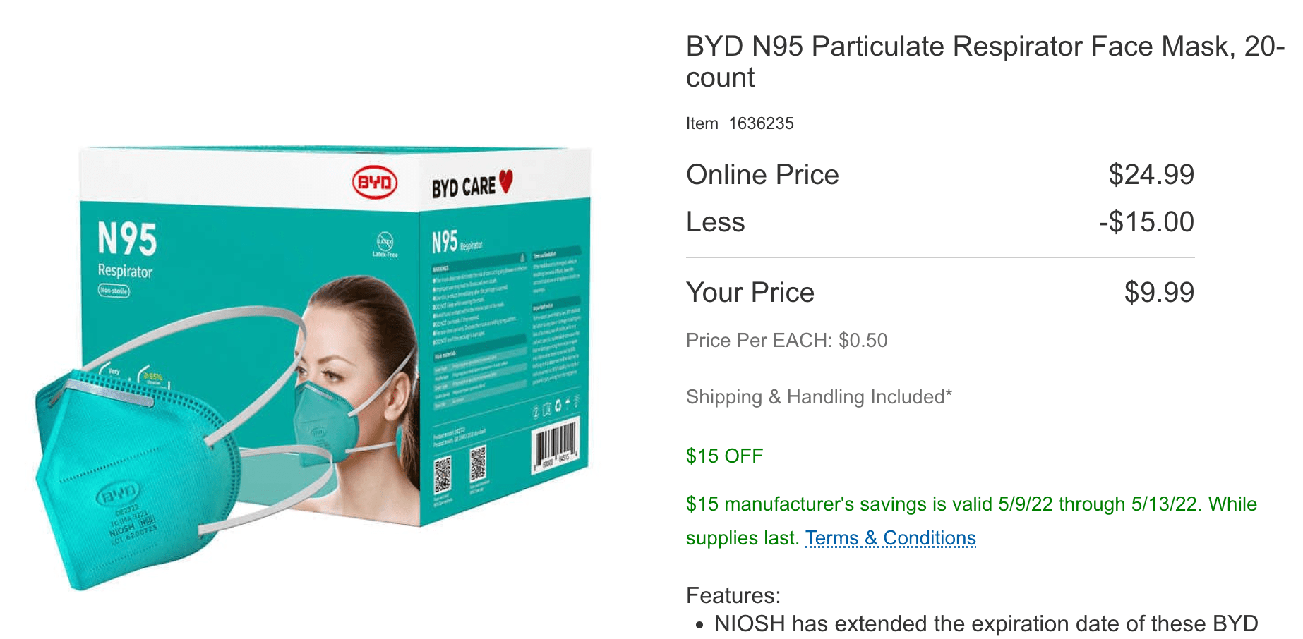 Size on the BYD N95 Particulate Respirator Face Mask ? r/Costco