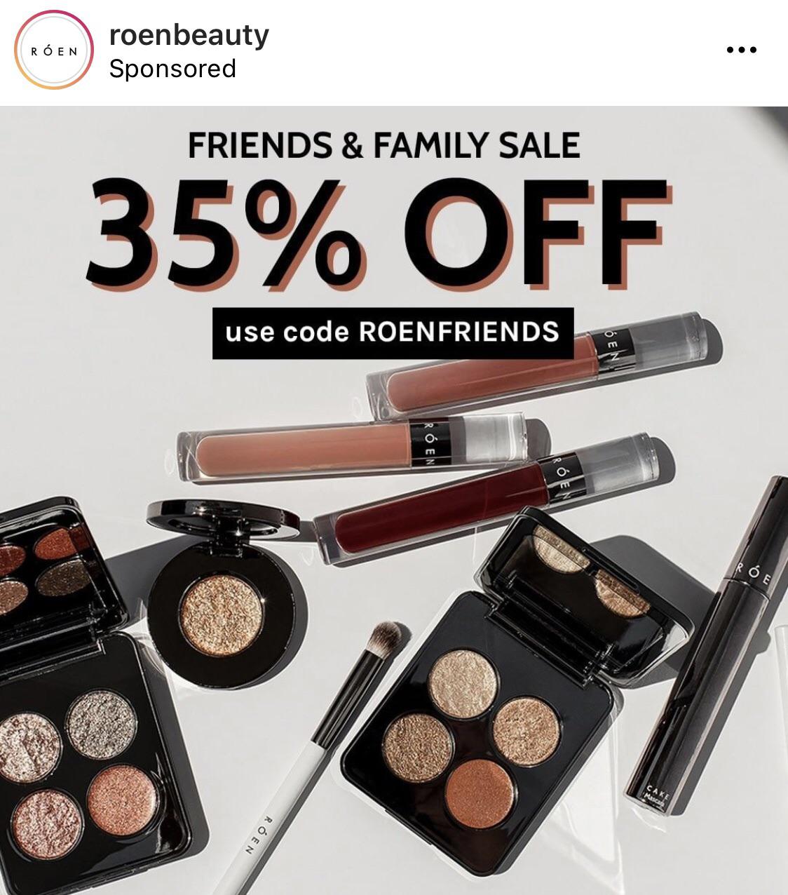 Roen Beauty 35 off sitewide this weekend using code “ROENFRIENDS” r