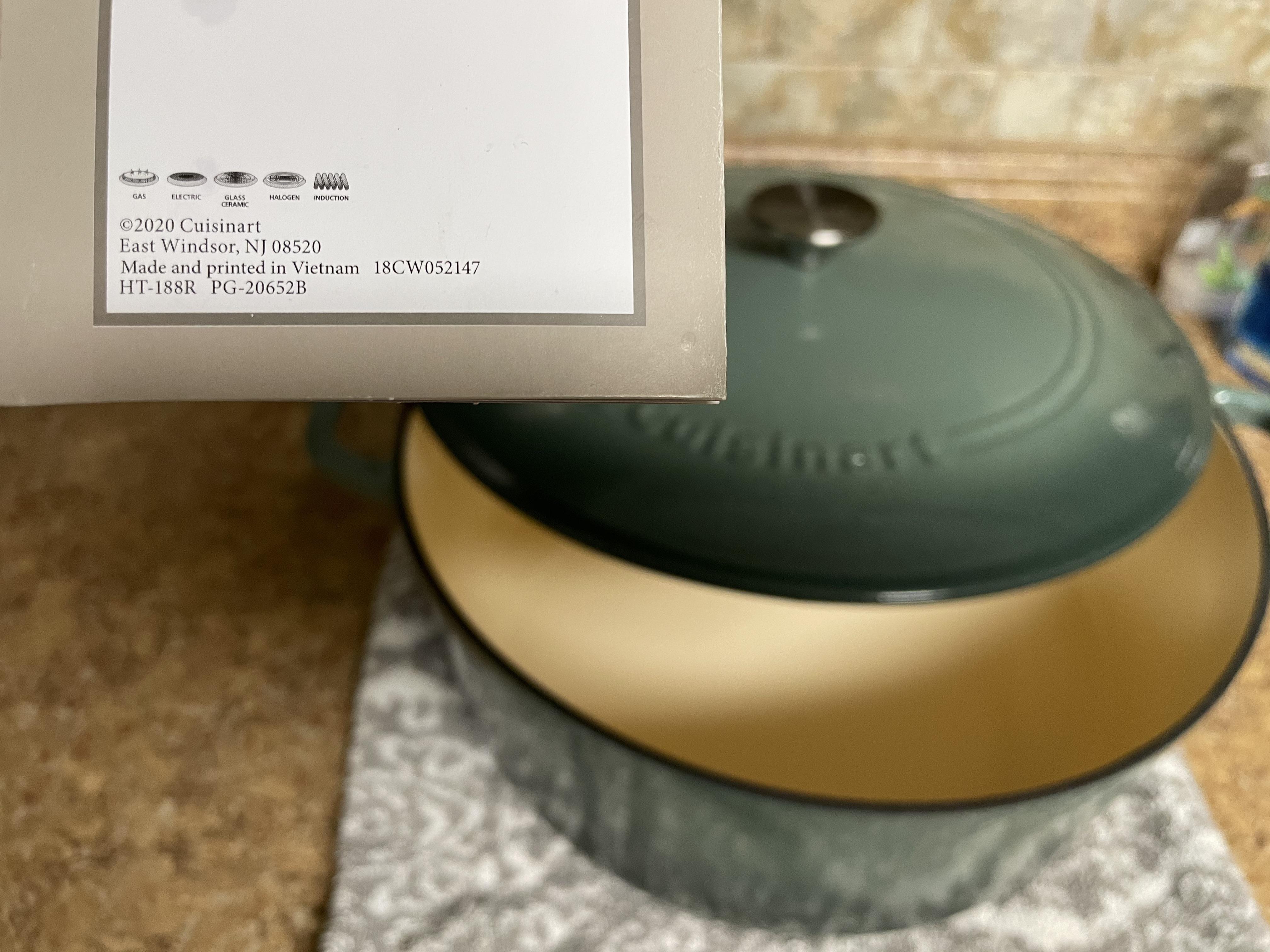 Cuisinart 9qt enameled cast iron Dutch oven made in Vietnam! r