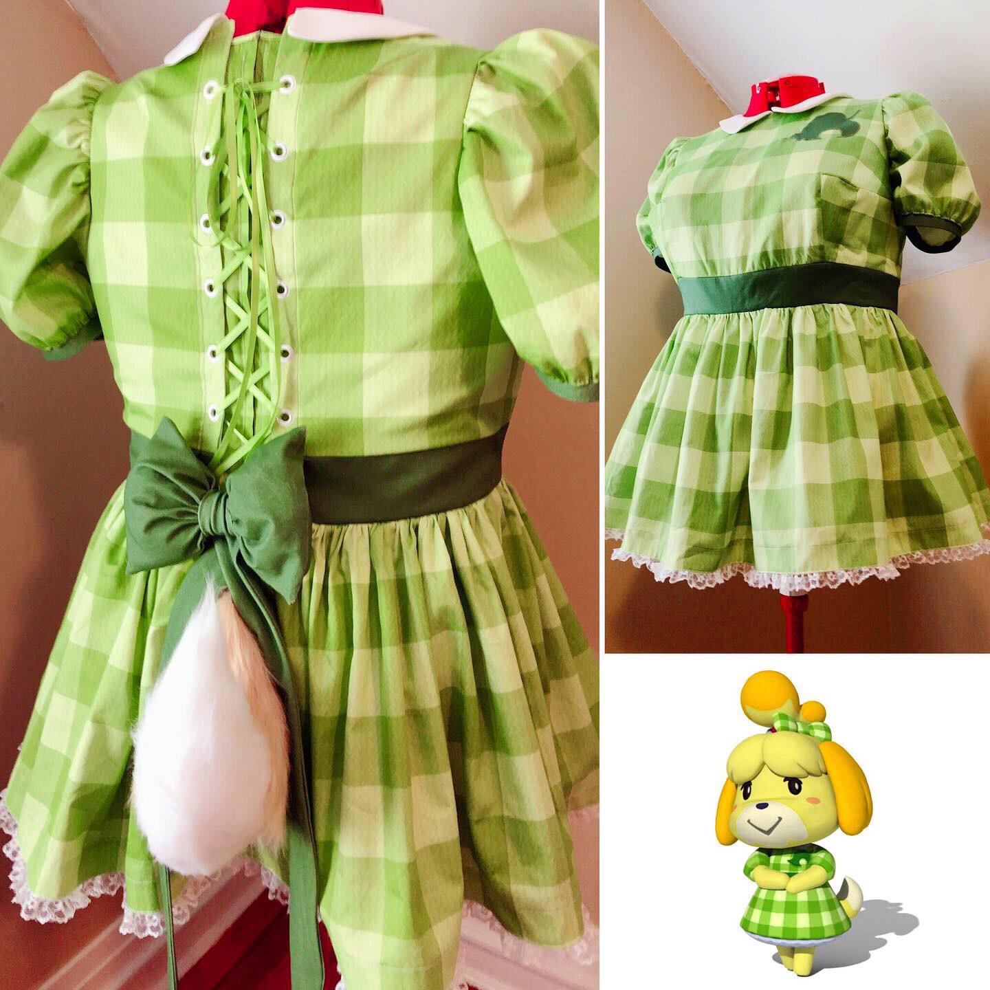 [Self Drafted] I made an Isabelleinspired dress from Animal Crossing