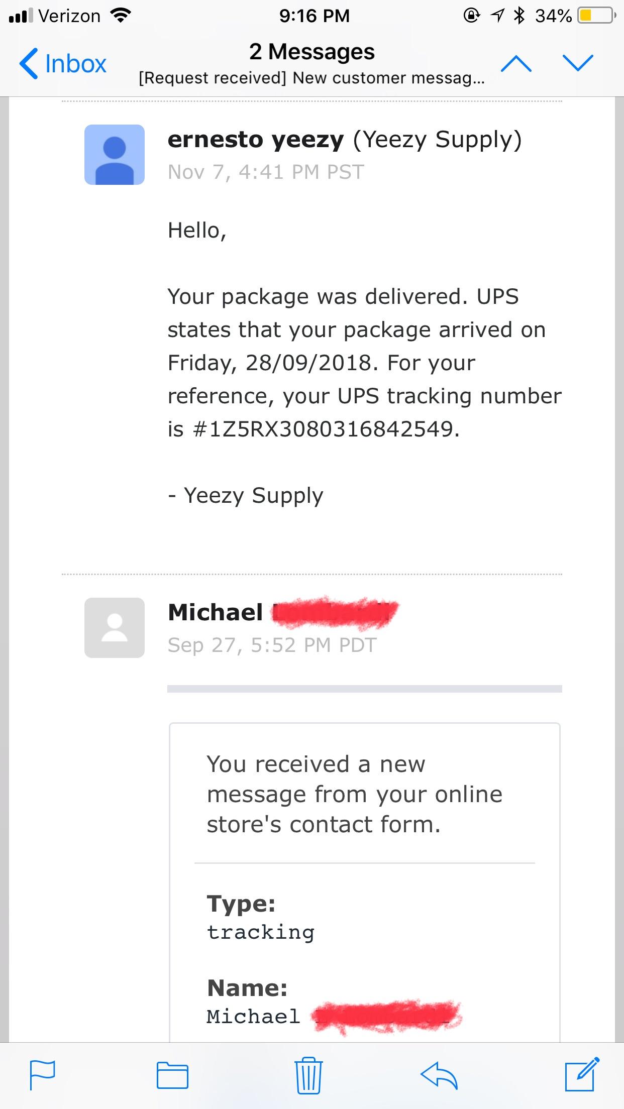 YS really stepping up their customer service reply time r/yeezys