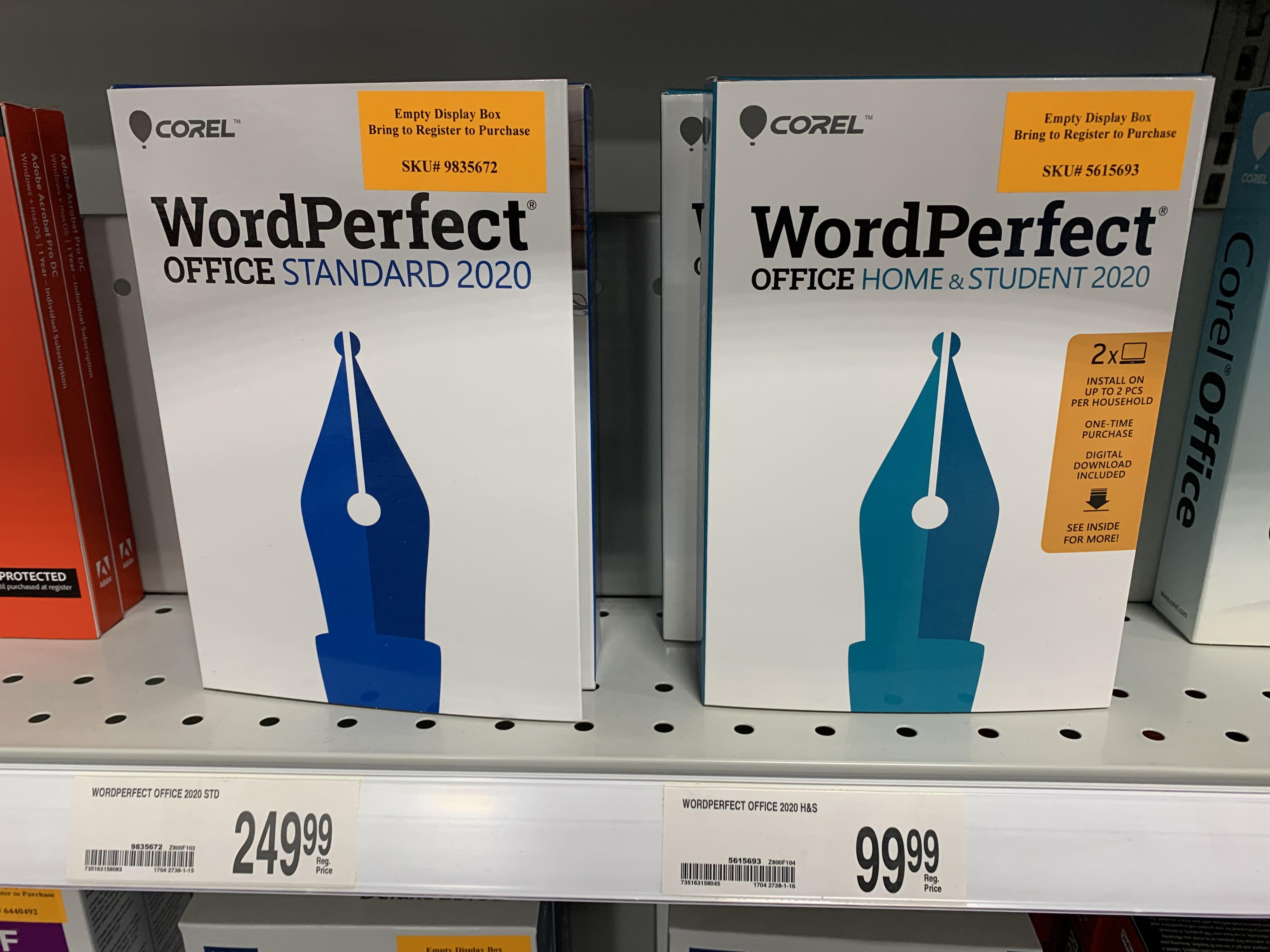Today I learned WordPerfect still exists! [...and apparently continues