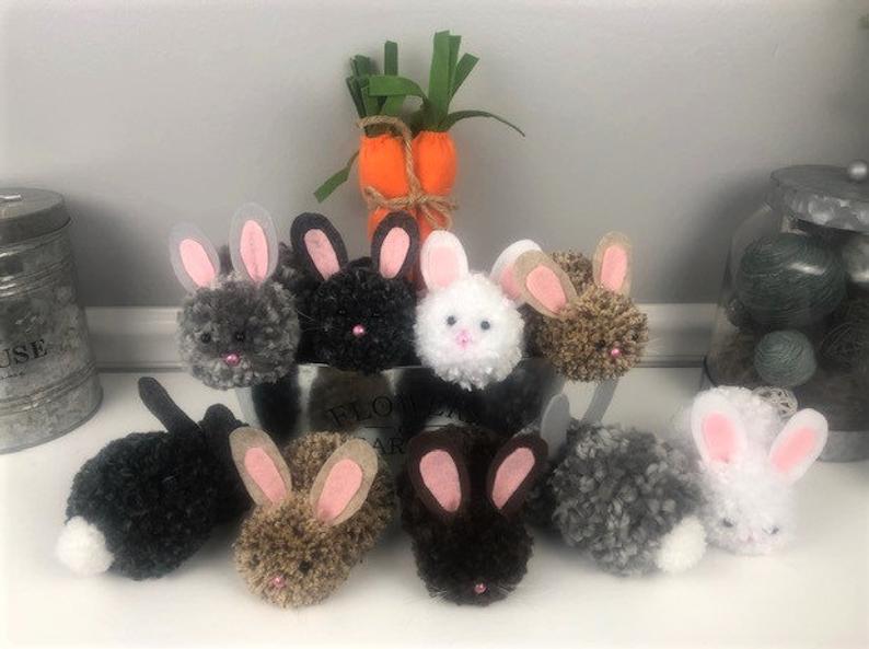 Pom Pom Easter Bunnies r/Yarn