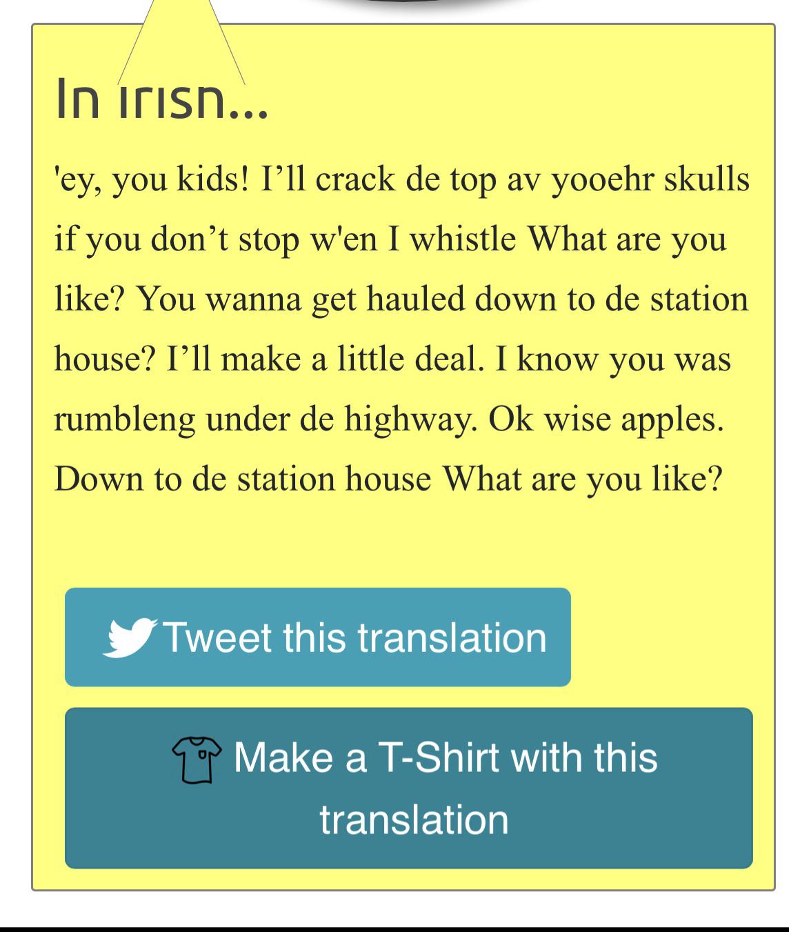 Can someone say this in an irish accent? For officer krupke in west