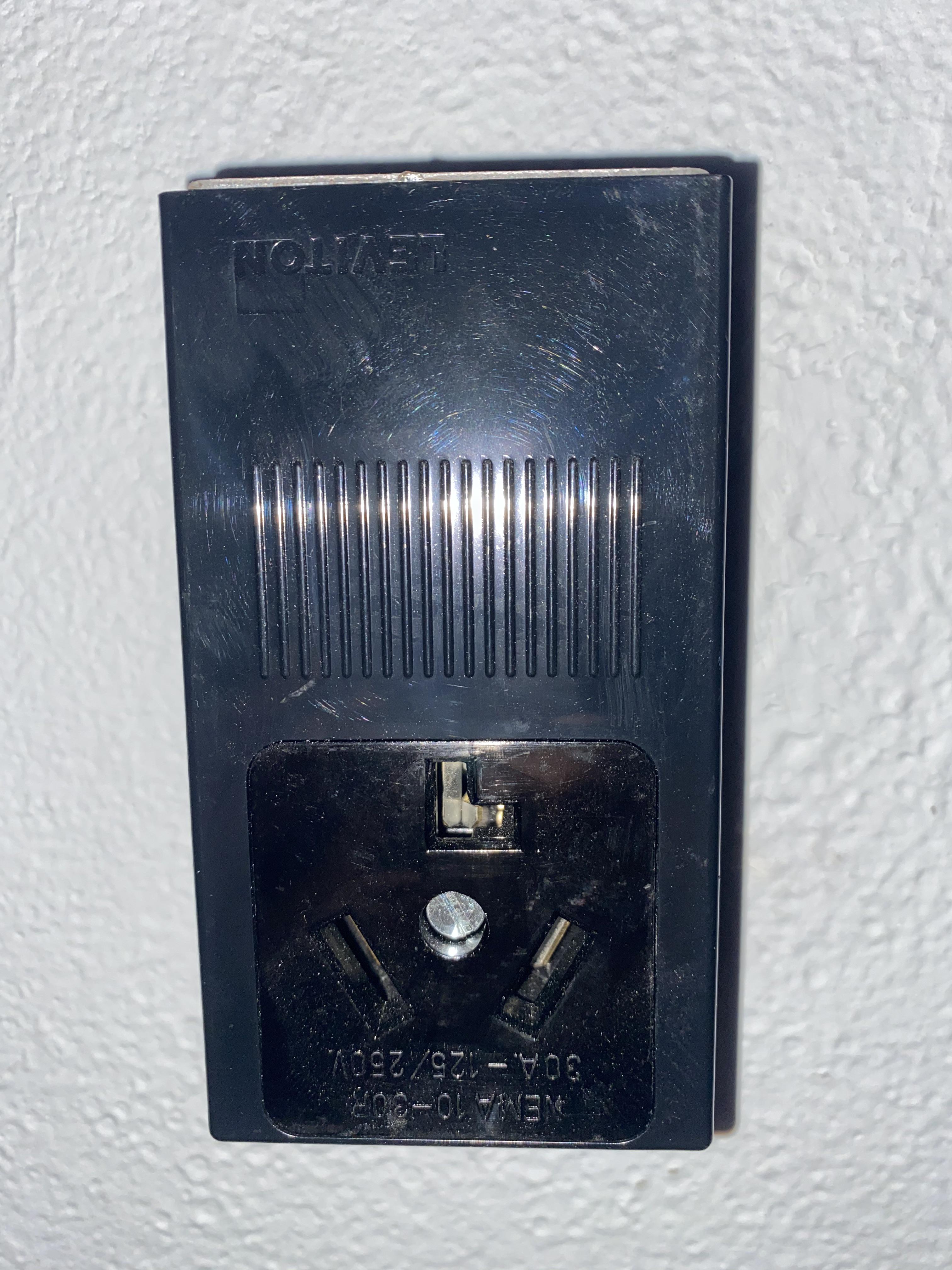 This 3 prong Leviton Receptacle dryer outlet came with this house i