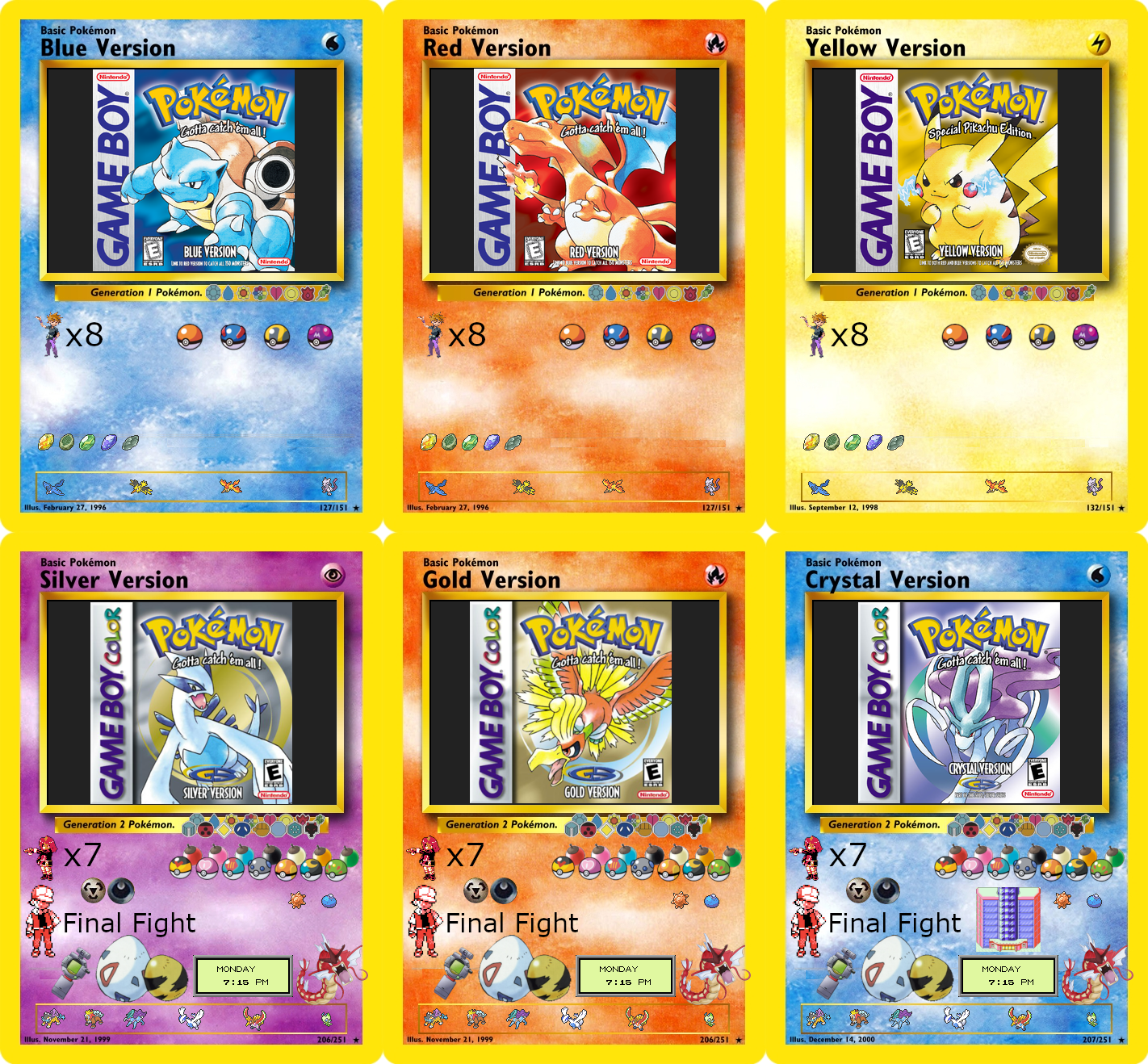 Game Content Comparison (Gen I & II) pokemon