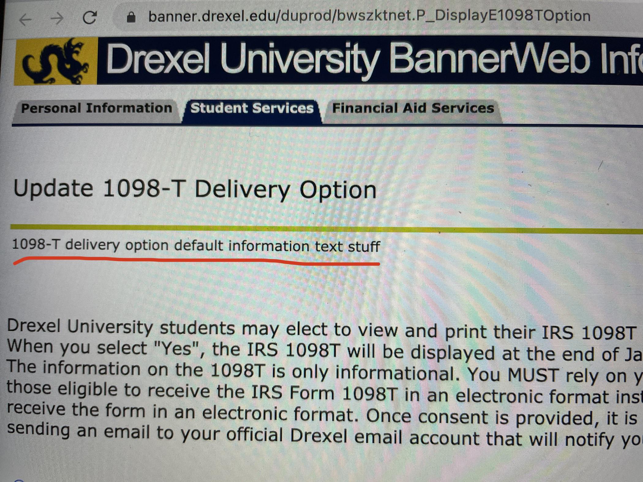 Preparing to file my taxes, and I come across this beautiful page