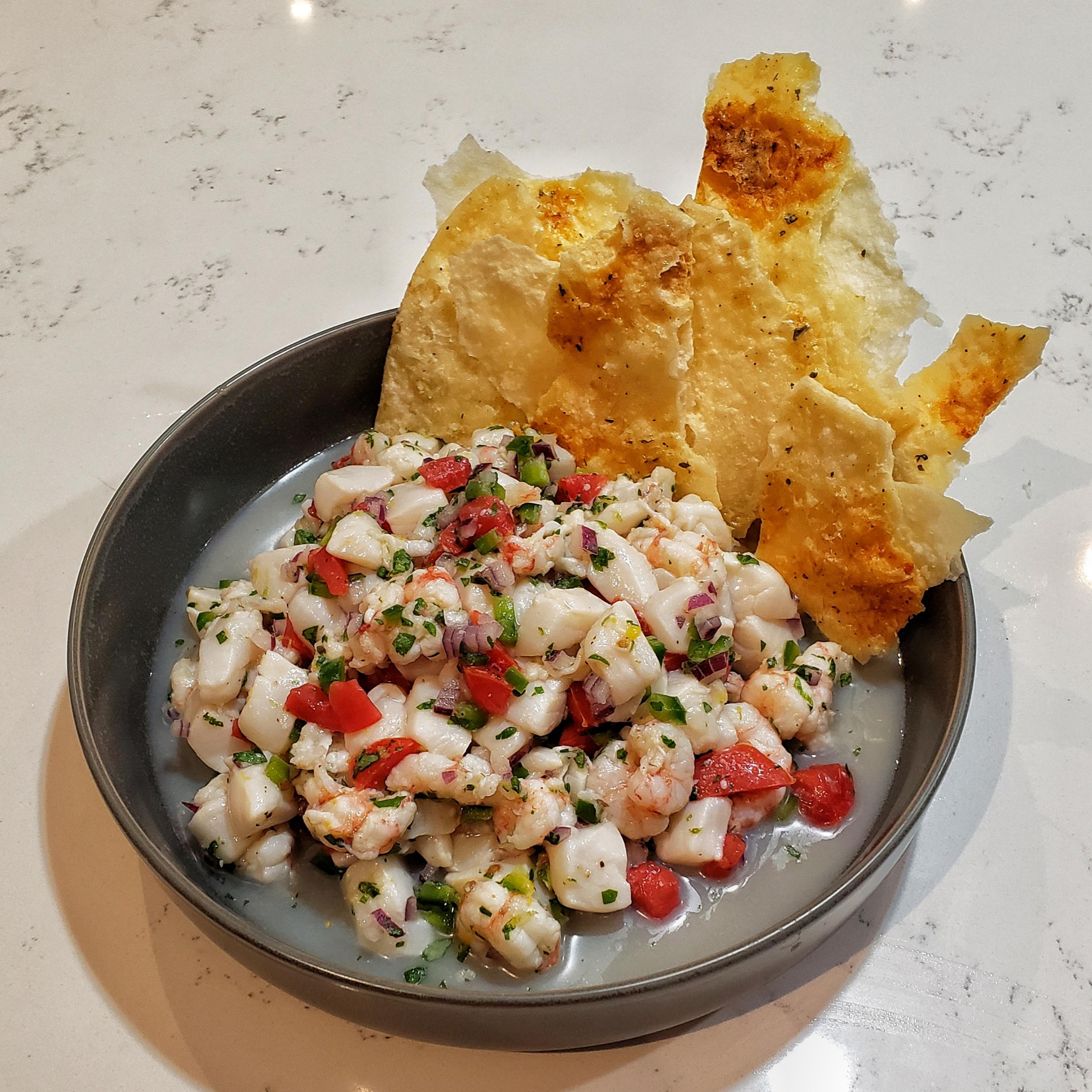 [Homemade] Scallop & Rock Shrimp Ceviche r/food