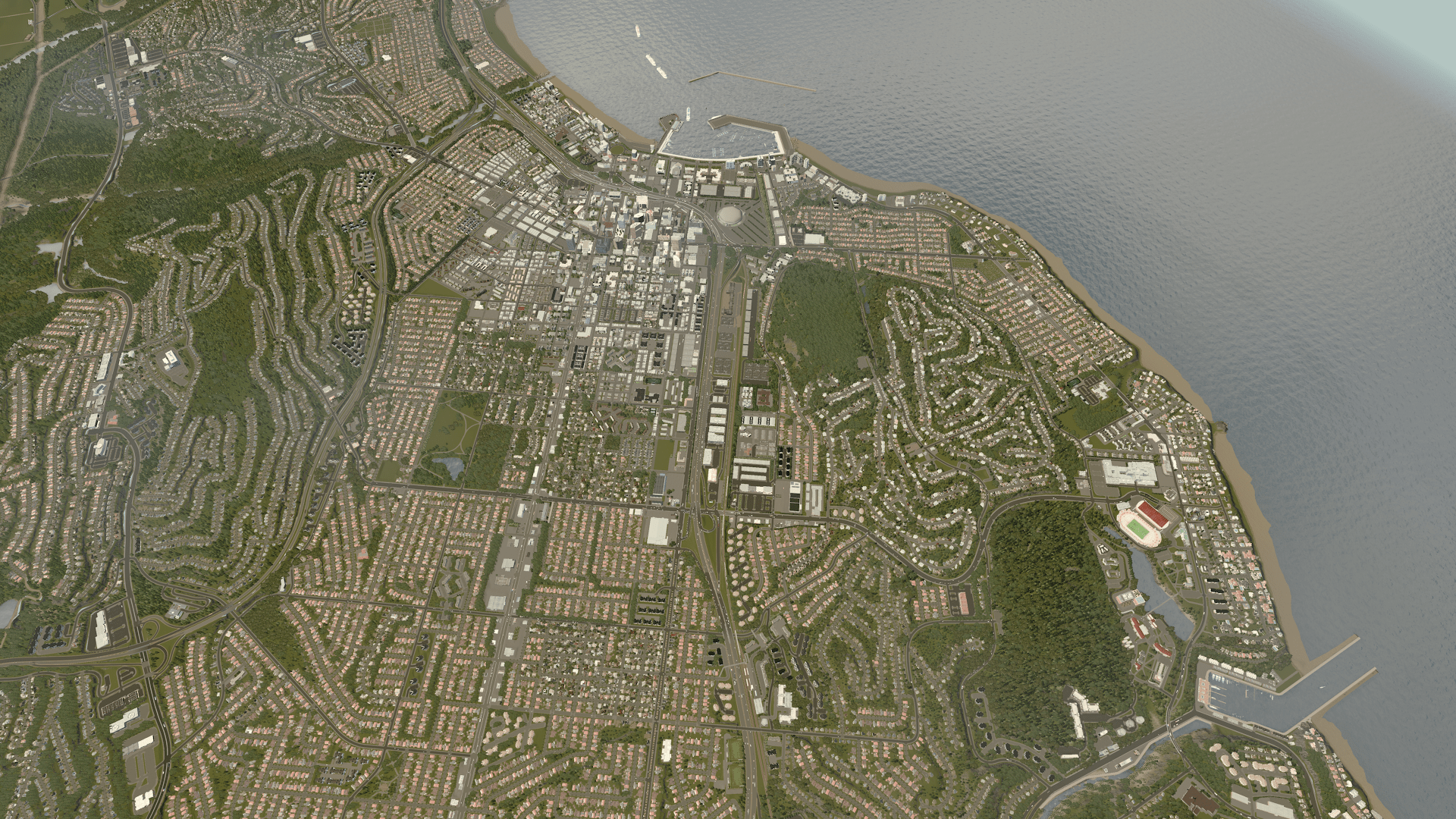 Coastal City r/CitiesSkylines